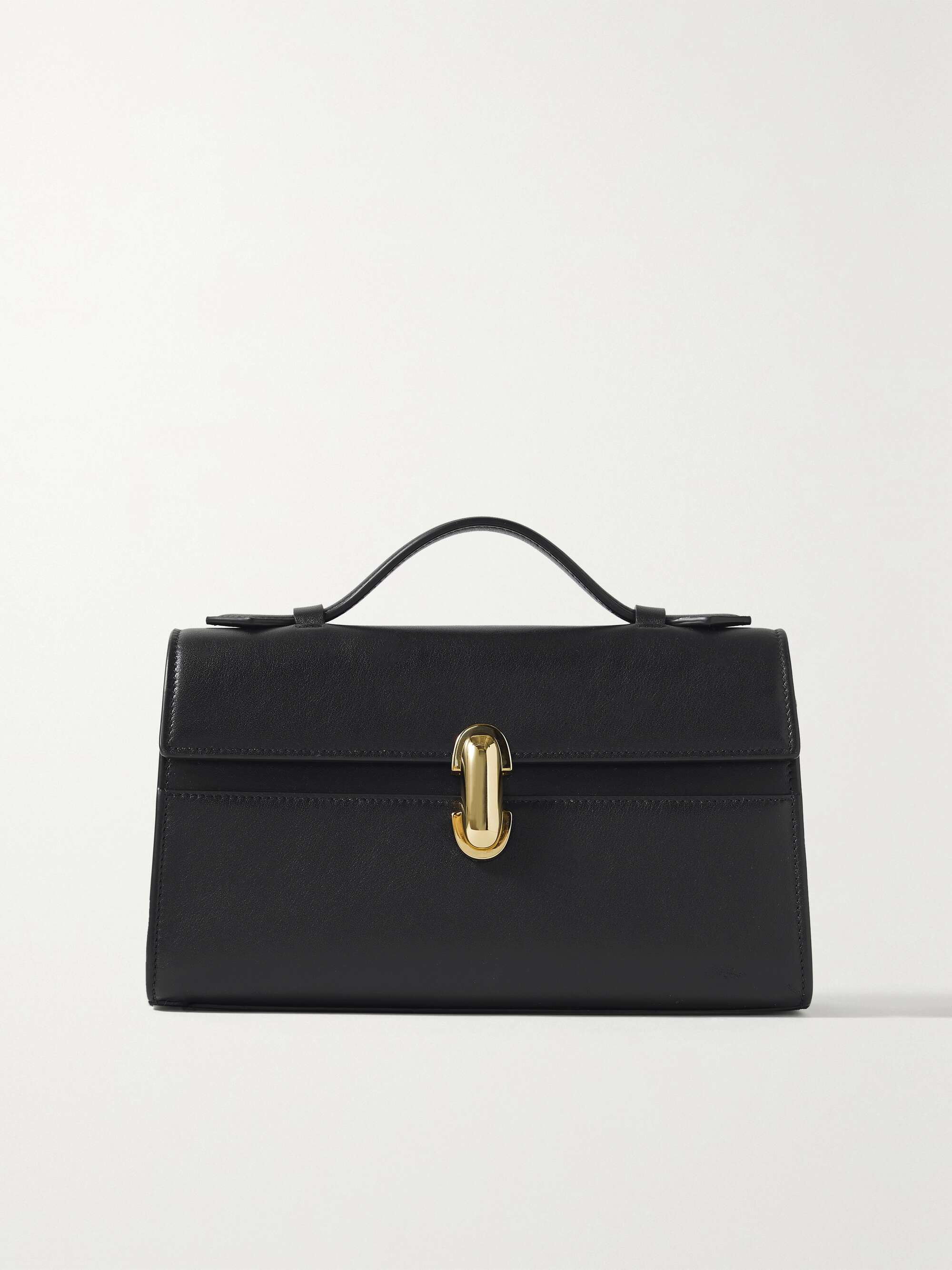 Black Symmetry Pochette leather tote | SAVETTE | NET-A-PORTER