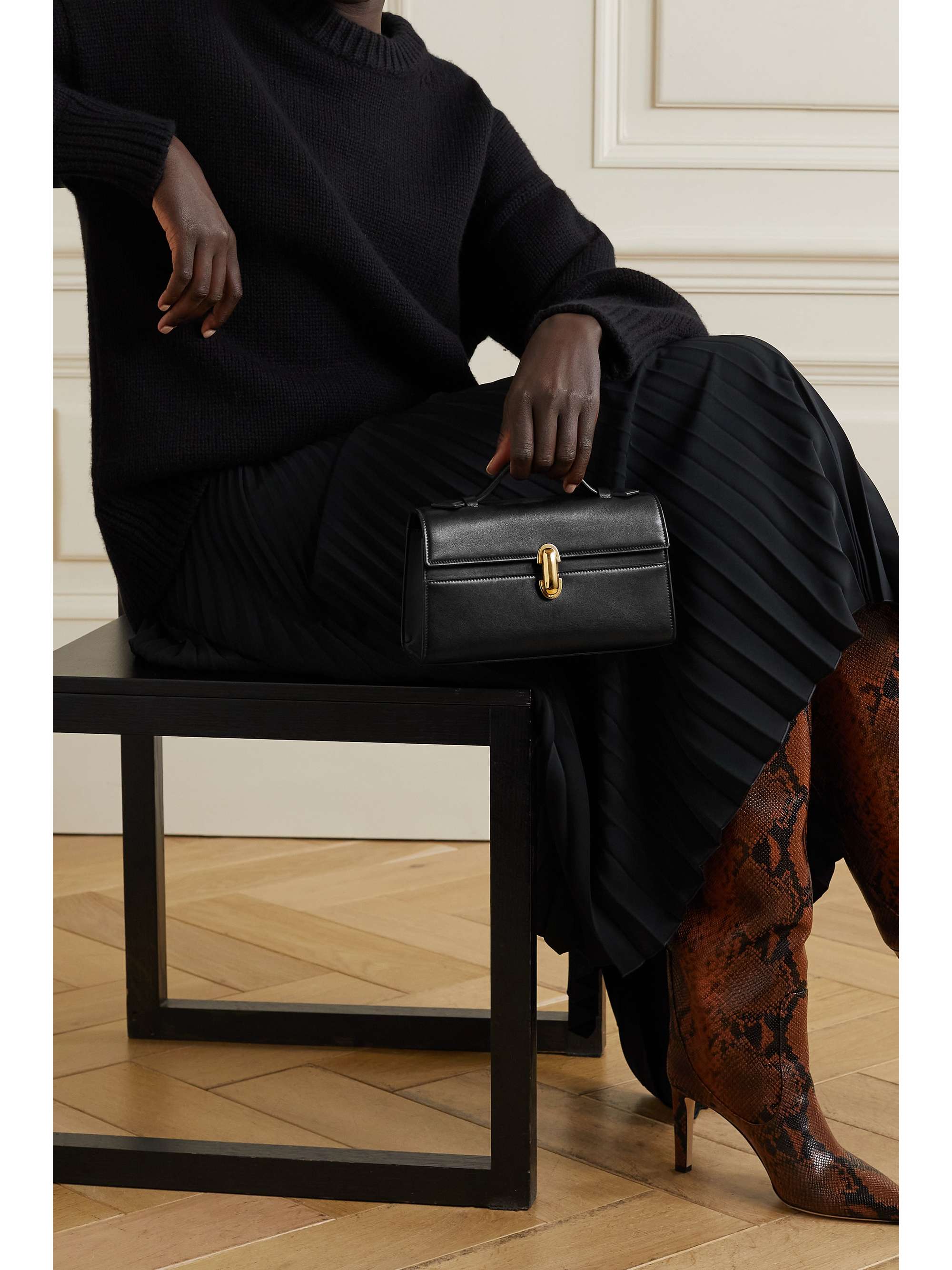 SAVETTE Symmetry Pochette leather tote