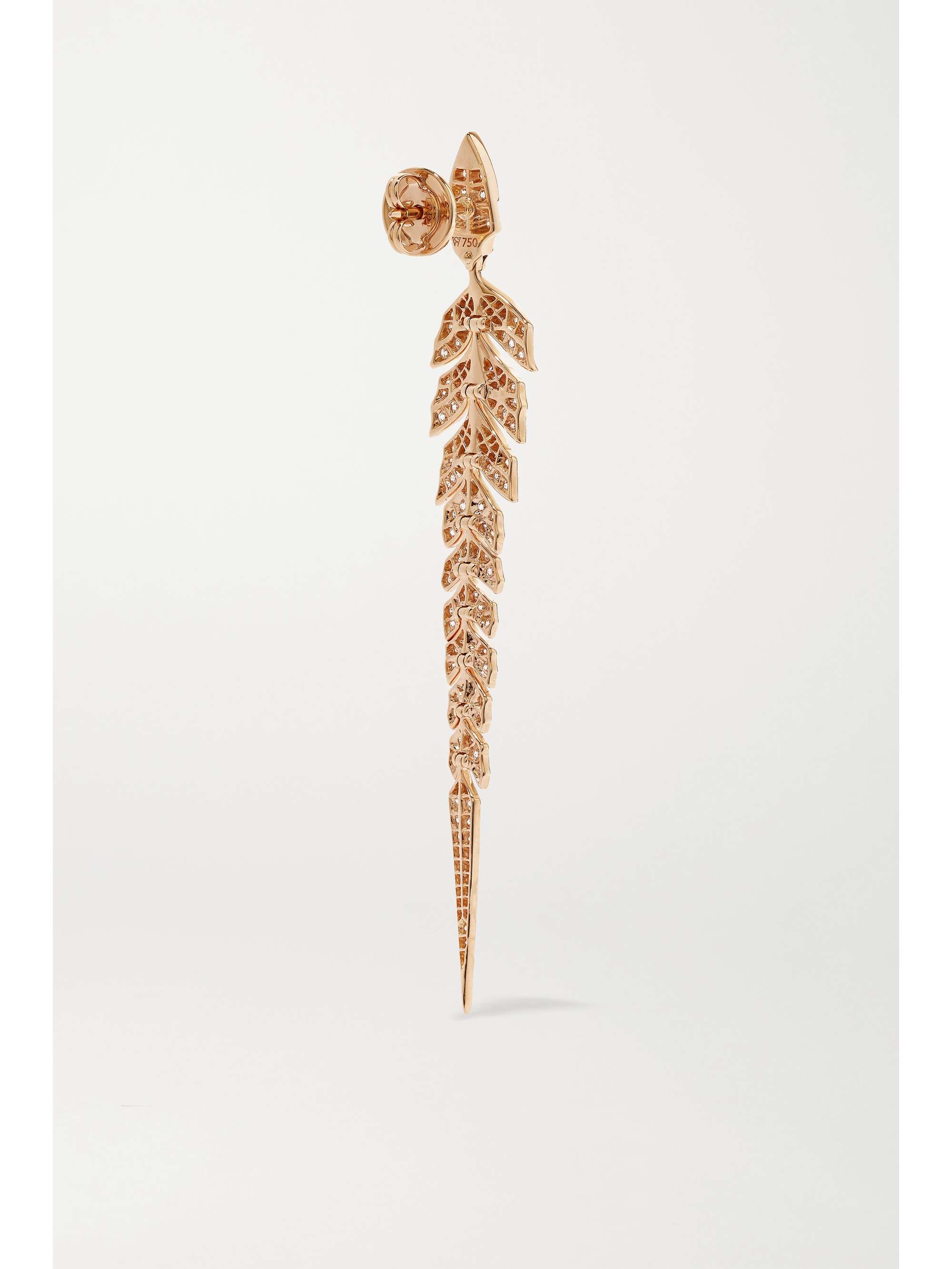 STEPHEN WEBSTER + NET SUSTAIN Magnipheasant 18-karat recycled rose gold diamond earrings