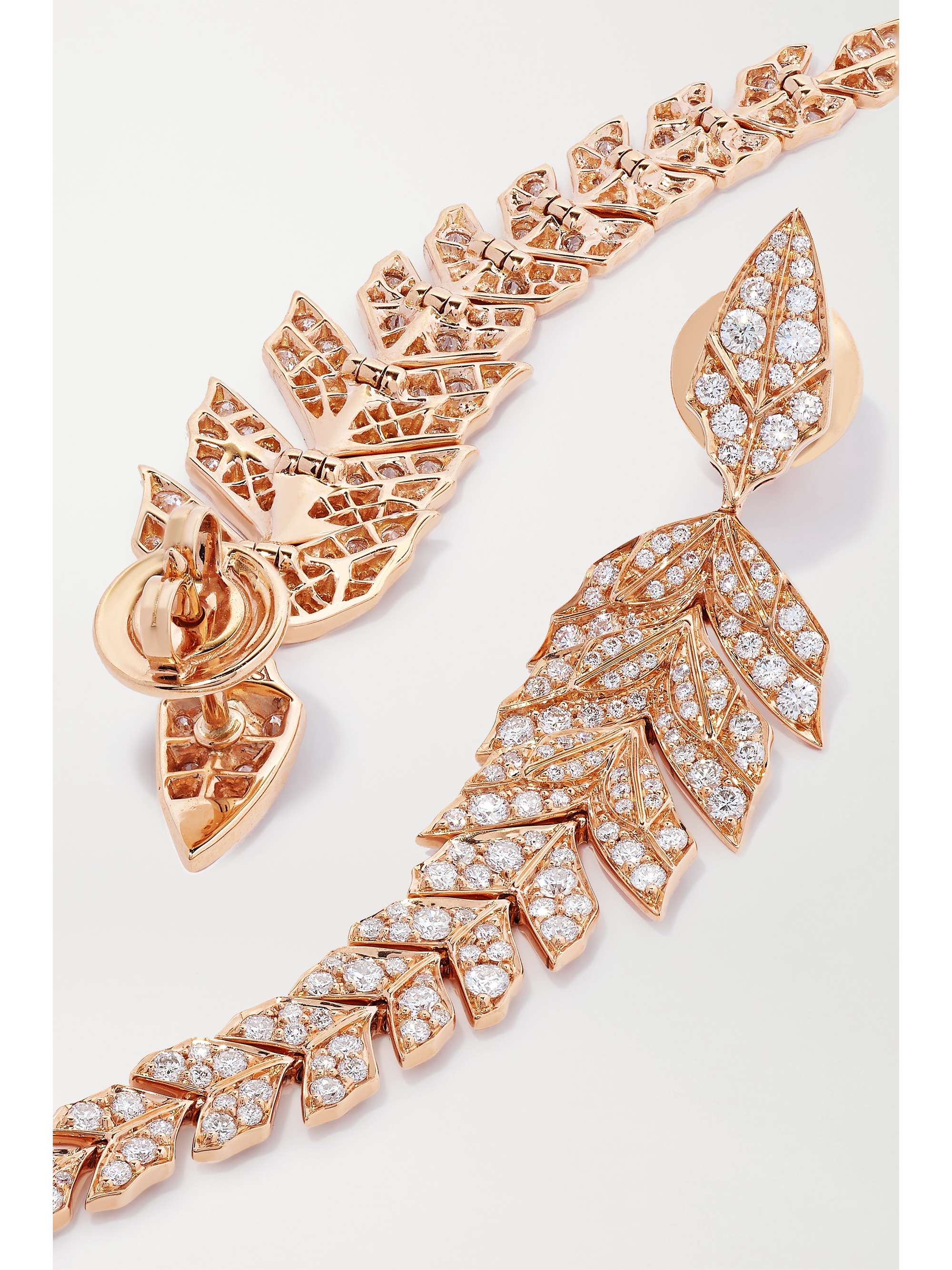 STEPHEN WEBSTER + NET SUSTAIN Magnipheasant 18-karat recycled rose gold diamond earrings