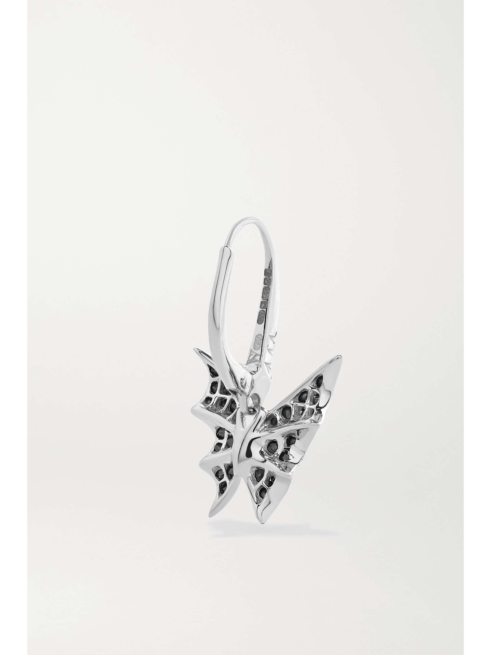 STEPHEN WEBSTER + NET SUSTAIN Fly By Night 18-karat recycled white gold diamond earrings