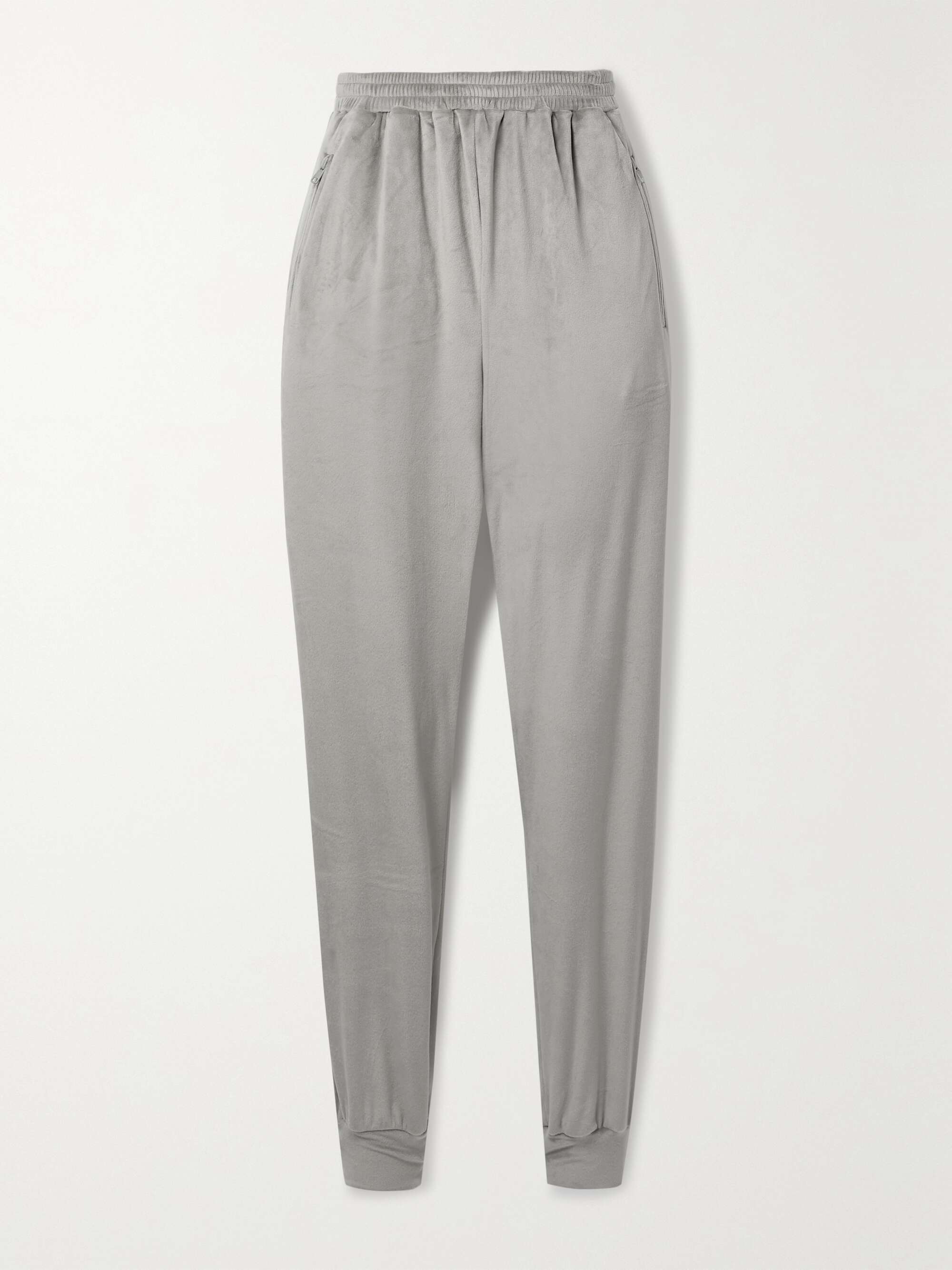 SKIMS Velour track pants Smoke NET A PORTER