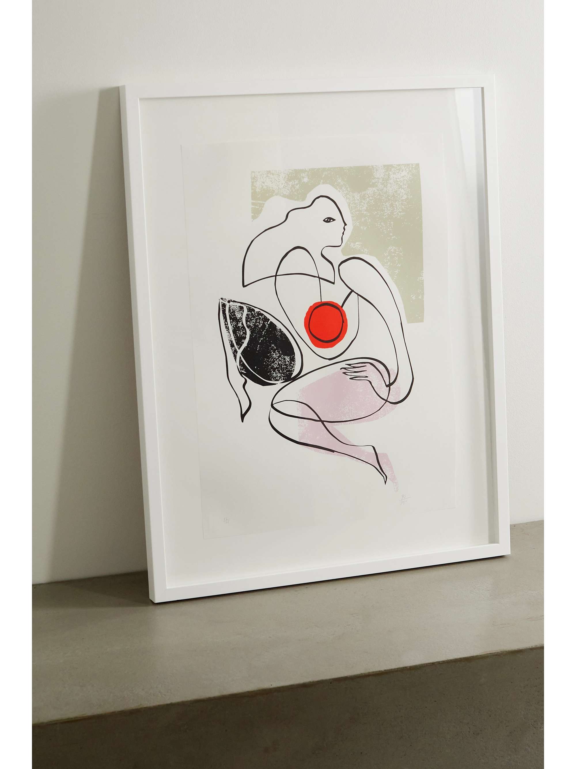 ROKSANDA Azalea Swimmer framed print, 23" x 33"
