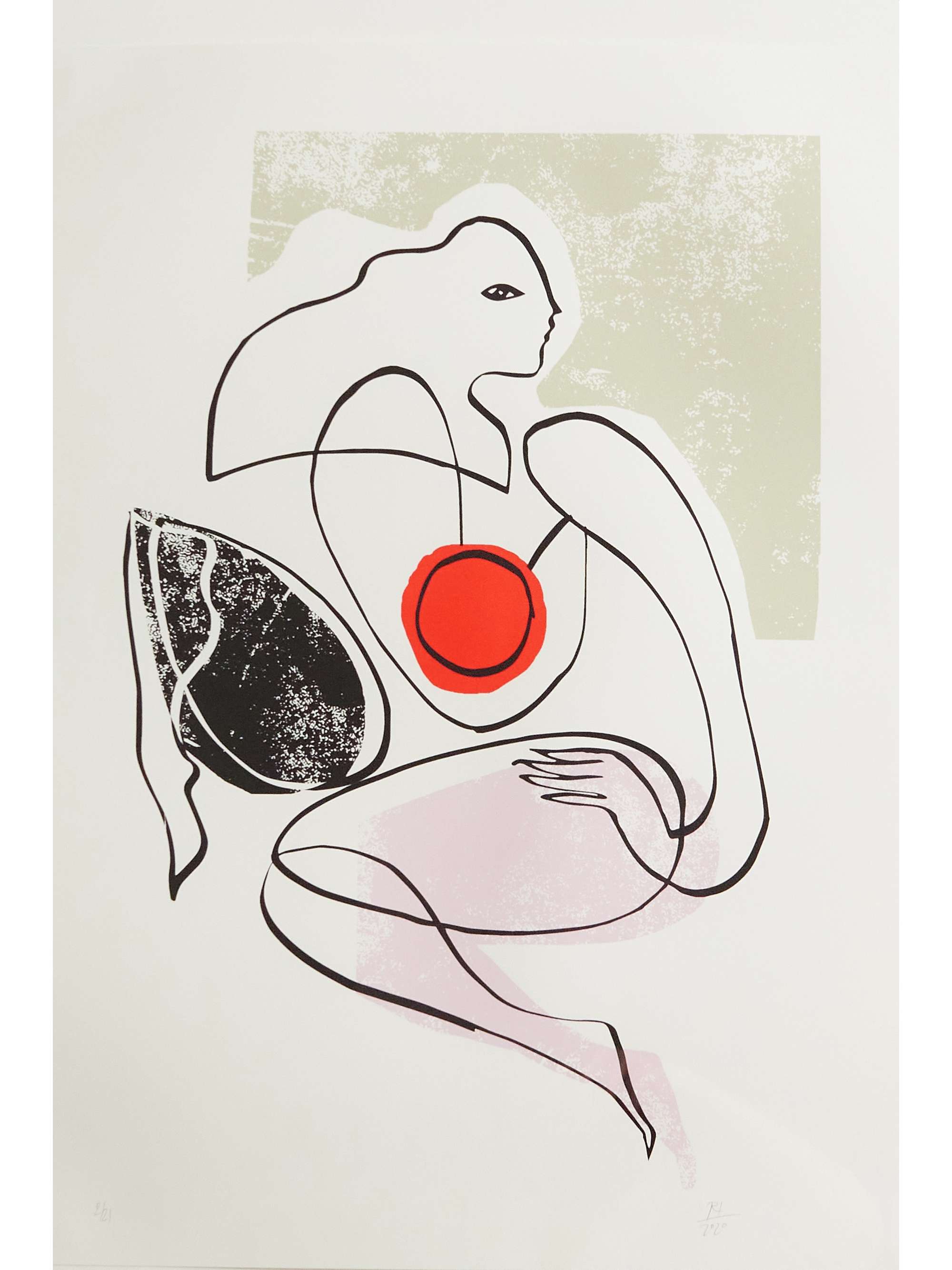 ROKSANDA Azalea Swimmer framed print, 23" x 33"