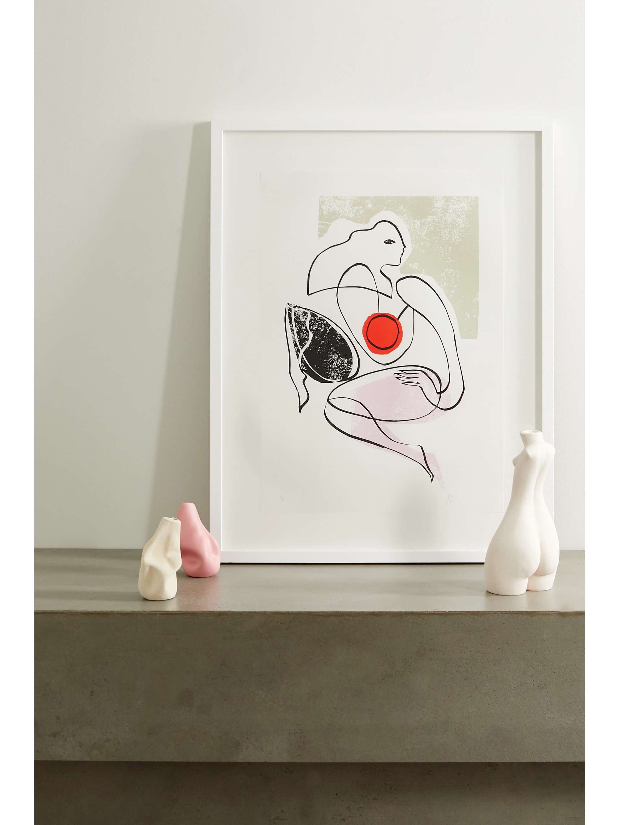 ROKSANDA Azalea Swimmer framed print, 23" x 33"