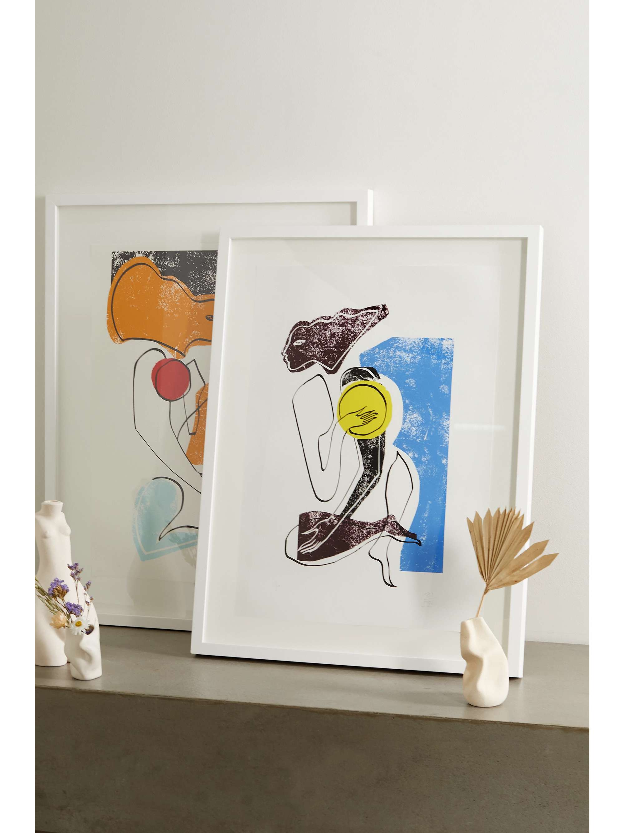 ROKSANDA Azalea Swimmer framed print, 23" x 33"