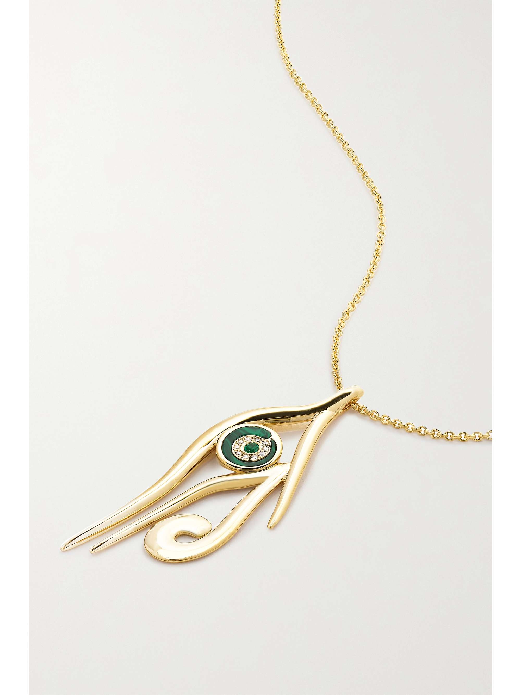 KHIRY FINE + The Vanguard Horus 18-karat gold multi-stone necklace