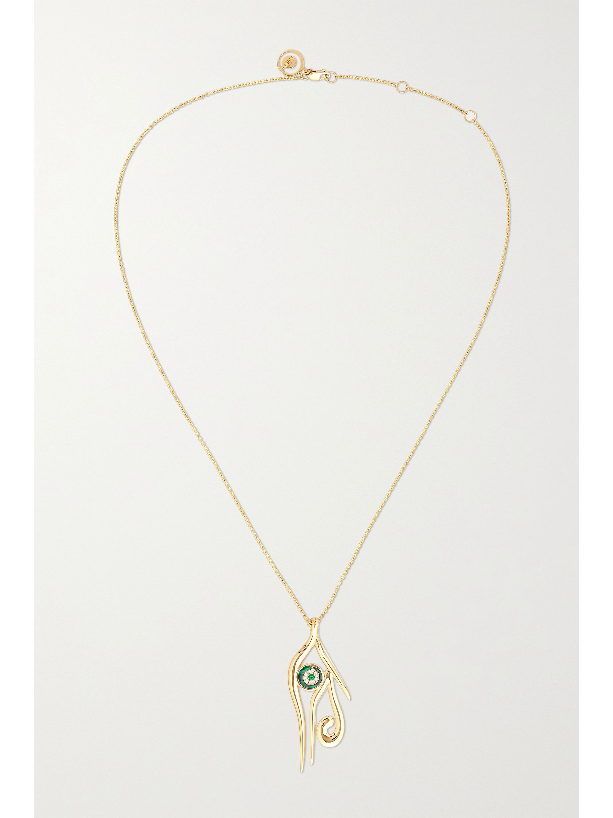 18k gold eye of horus pendant