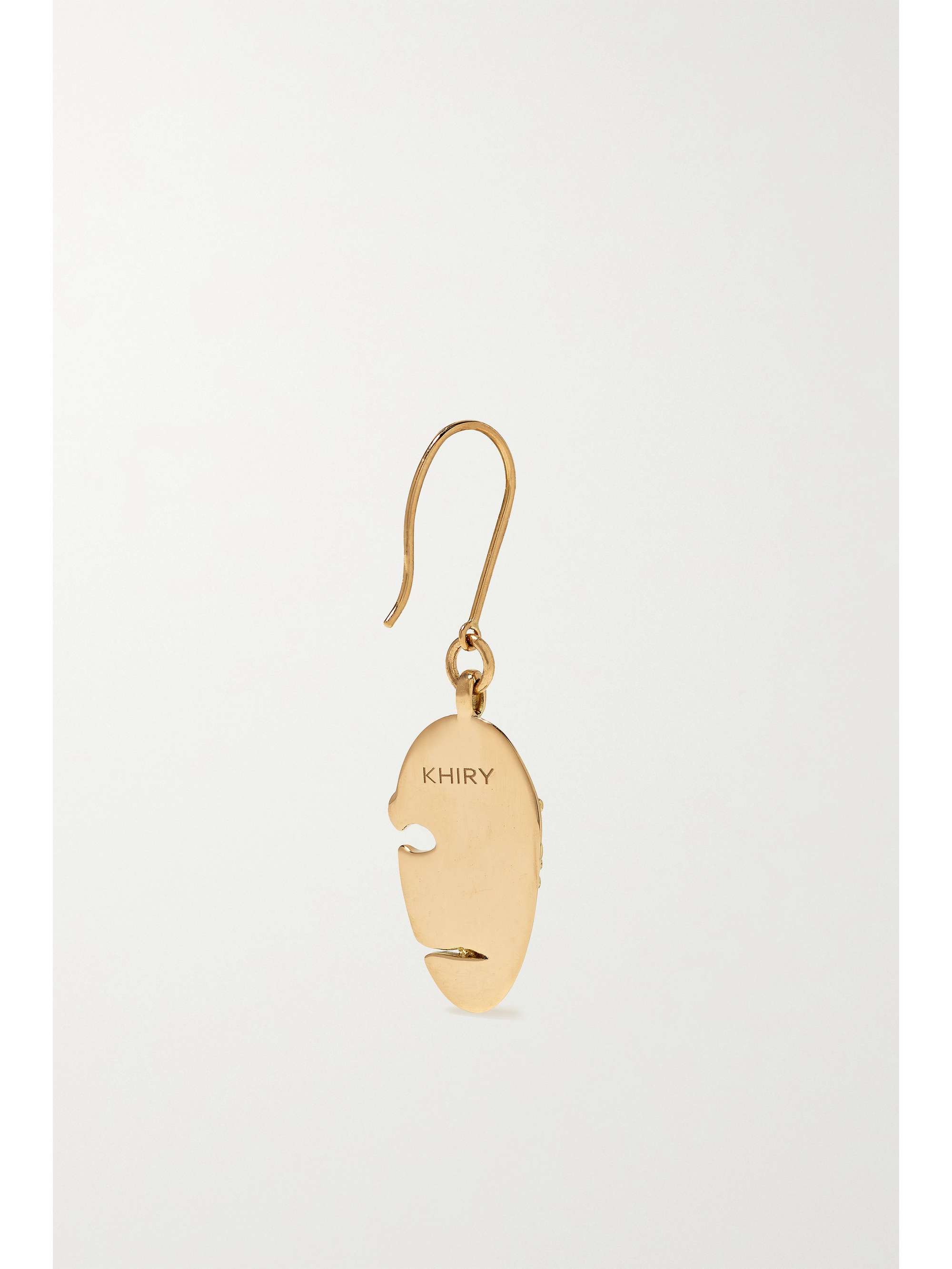 KHIRY FINE + The Vanguard Mask 18-karat gold diamond earrings
