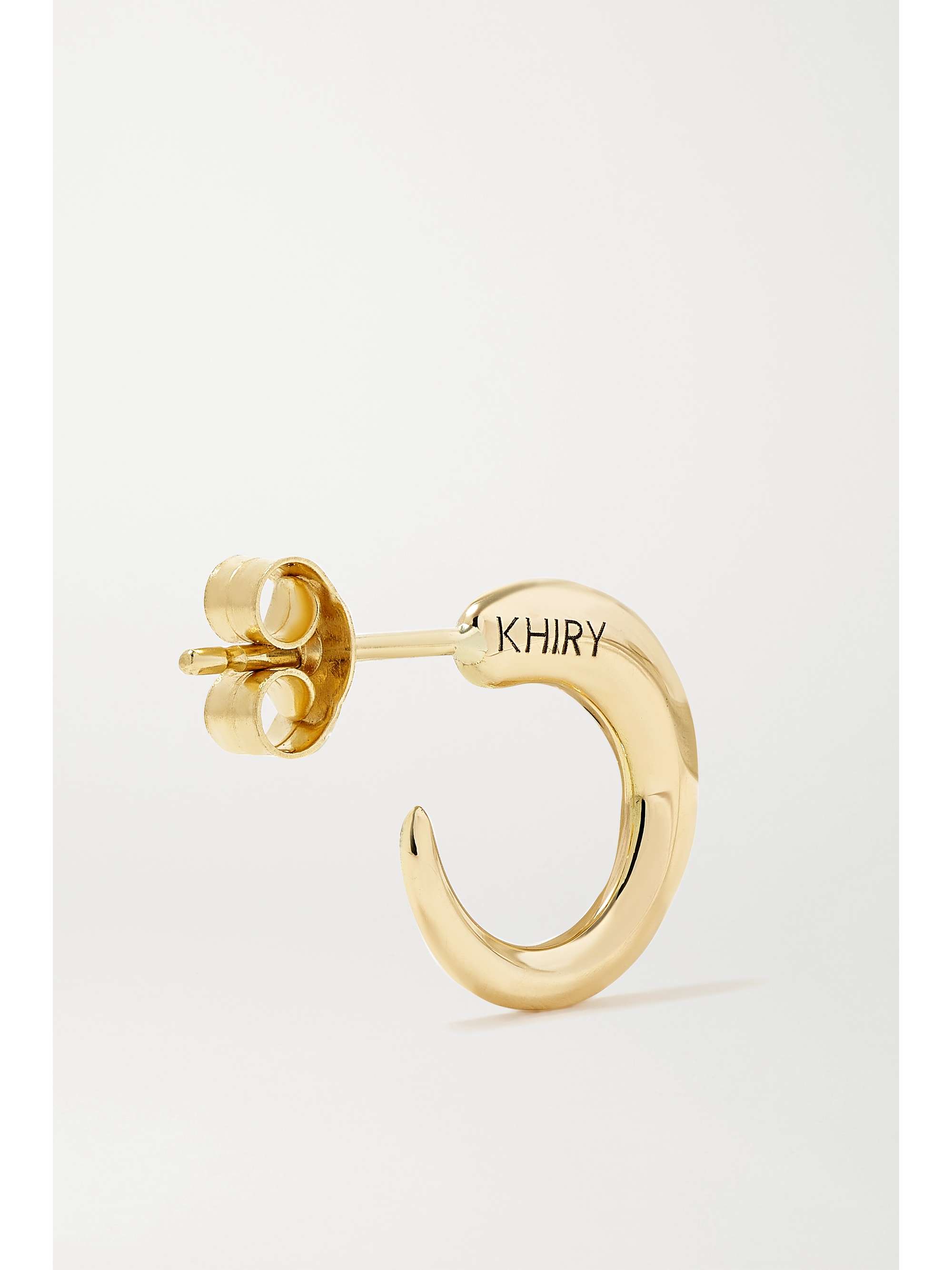 KHIRY FINE + The Vanguard Tiny Khartoum 18-karat gold hoop earrings