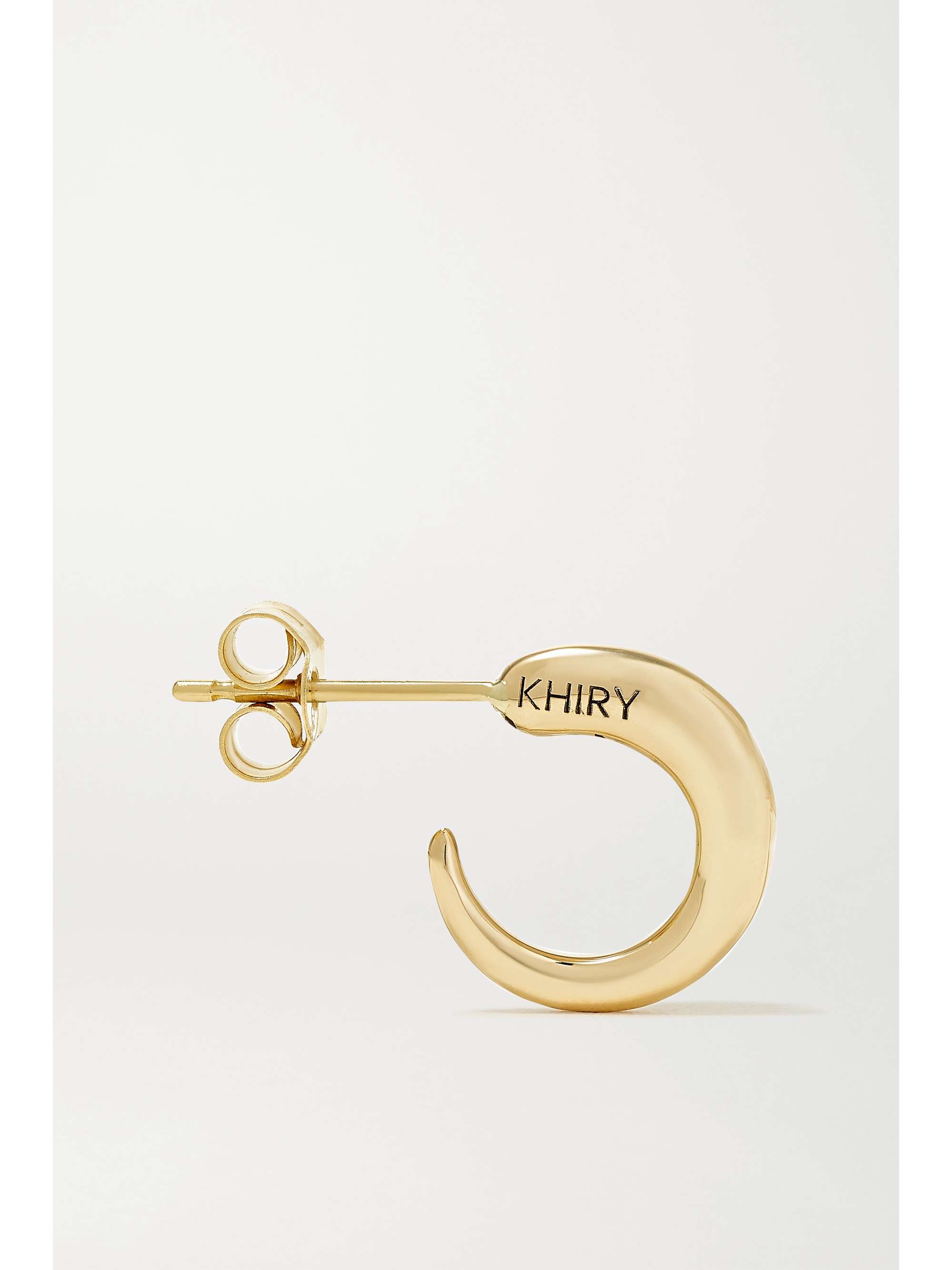 KHIRY FINE + The Vanguard Tiny Khartoum 18-karat gold hoop earrings