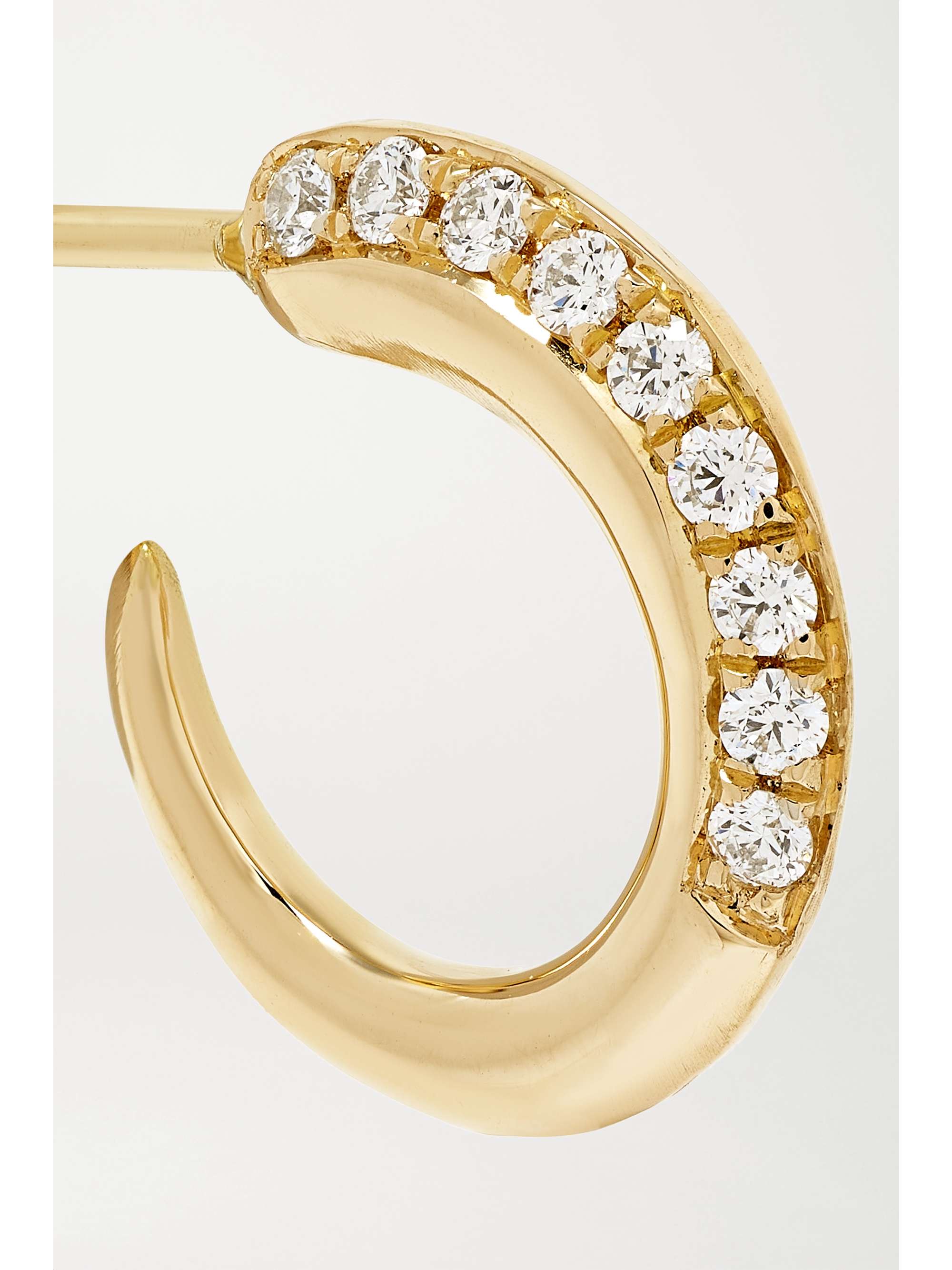 KHIRY FINE + The Vanguard Tiny Khartoum 18-karat gold diamond hoop earrings