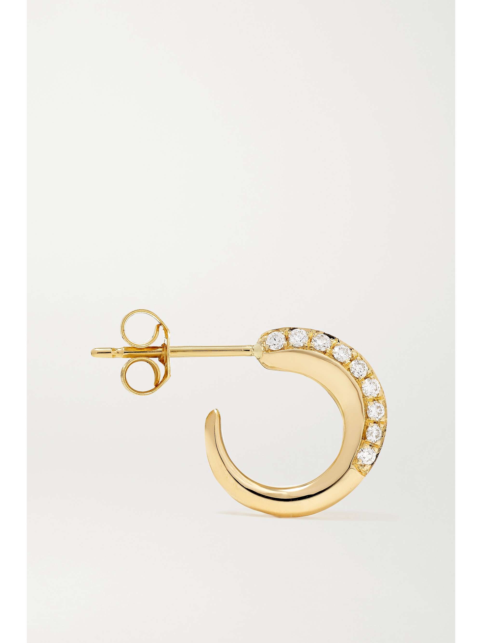 KHIRY FINE + The Vanguard Tiny Khartoum 18-karat gold diamond hoop earrings