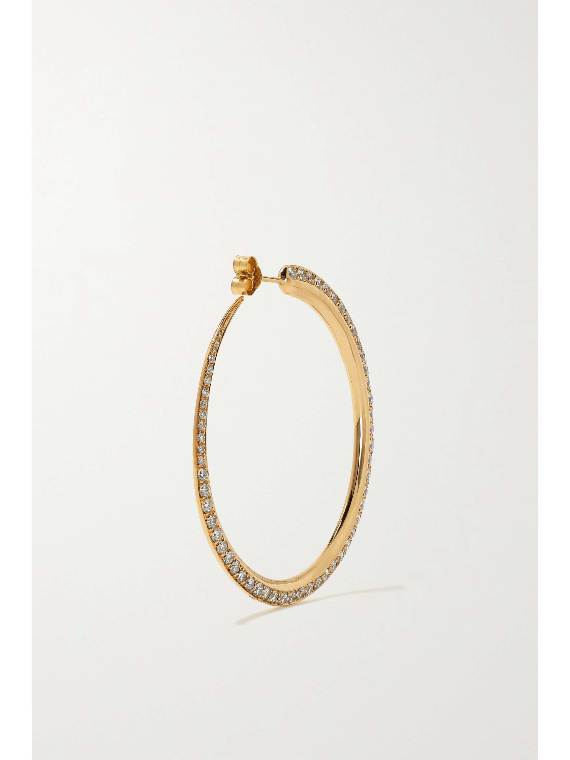 KHIRY FINE + The Vanguard Tiniest Khartoum 18-karat gold diamond hoop earrings