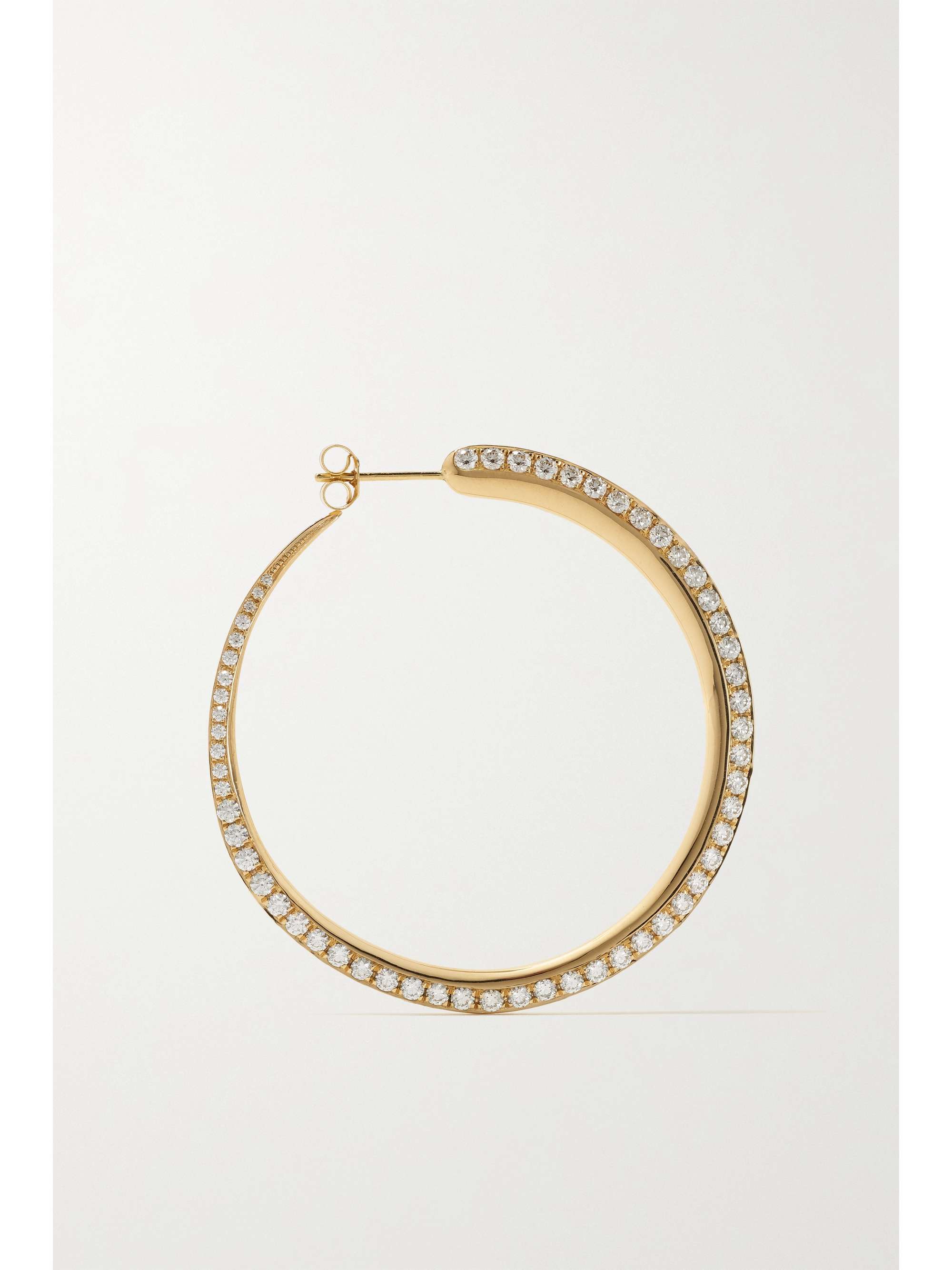 KHIRY FINE + The Vanguard Tiniest Khartoum 18-karat gold diamond hoop earrings
