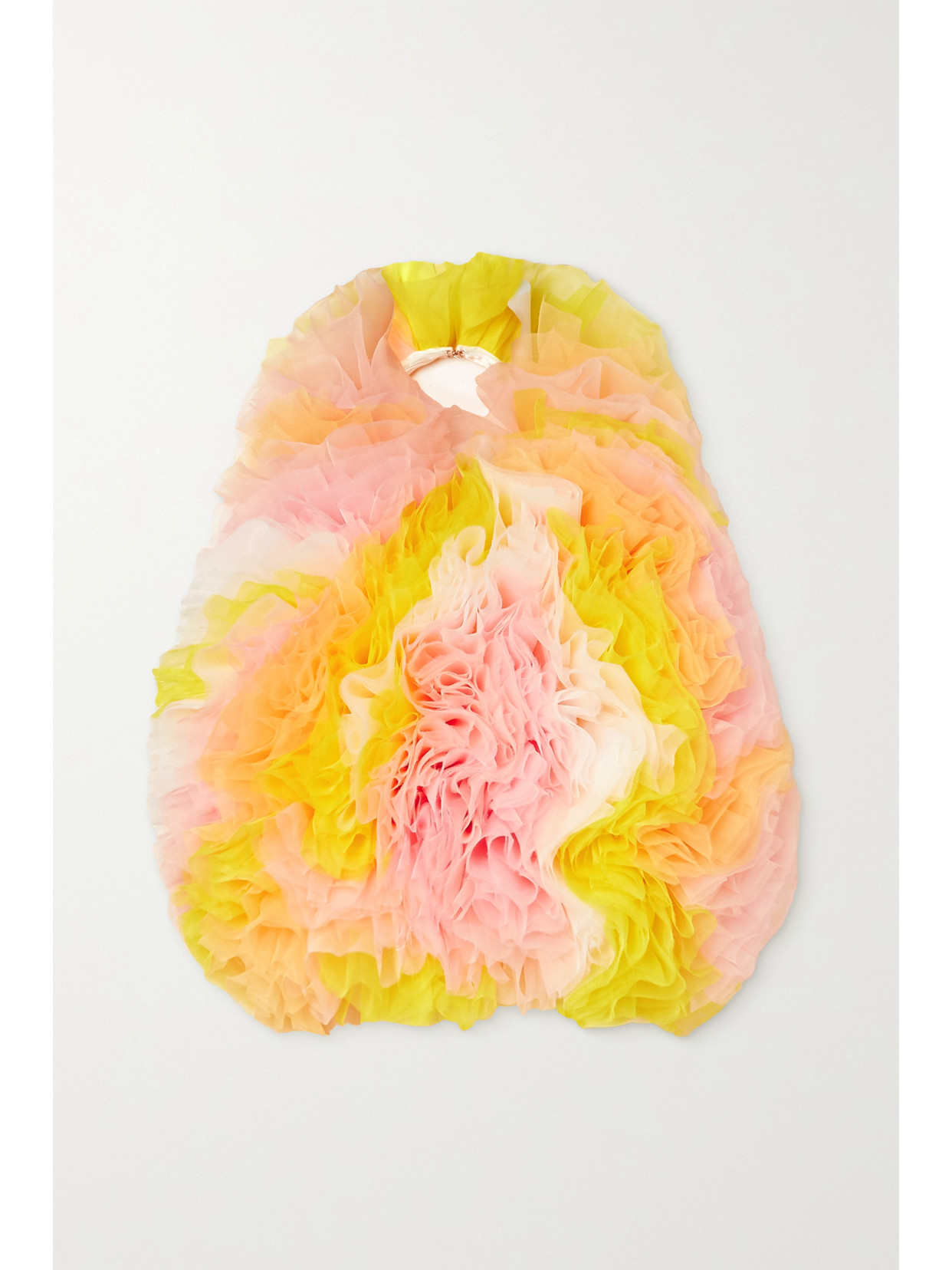 Tomo Koizumi x Emilio Pucci - Ruffled Tulle Halterneck Top - Yellow