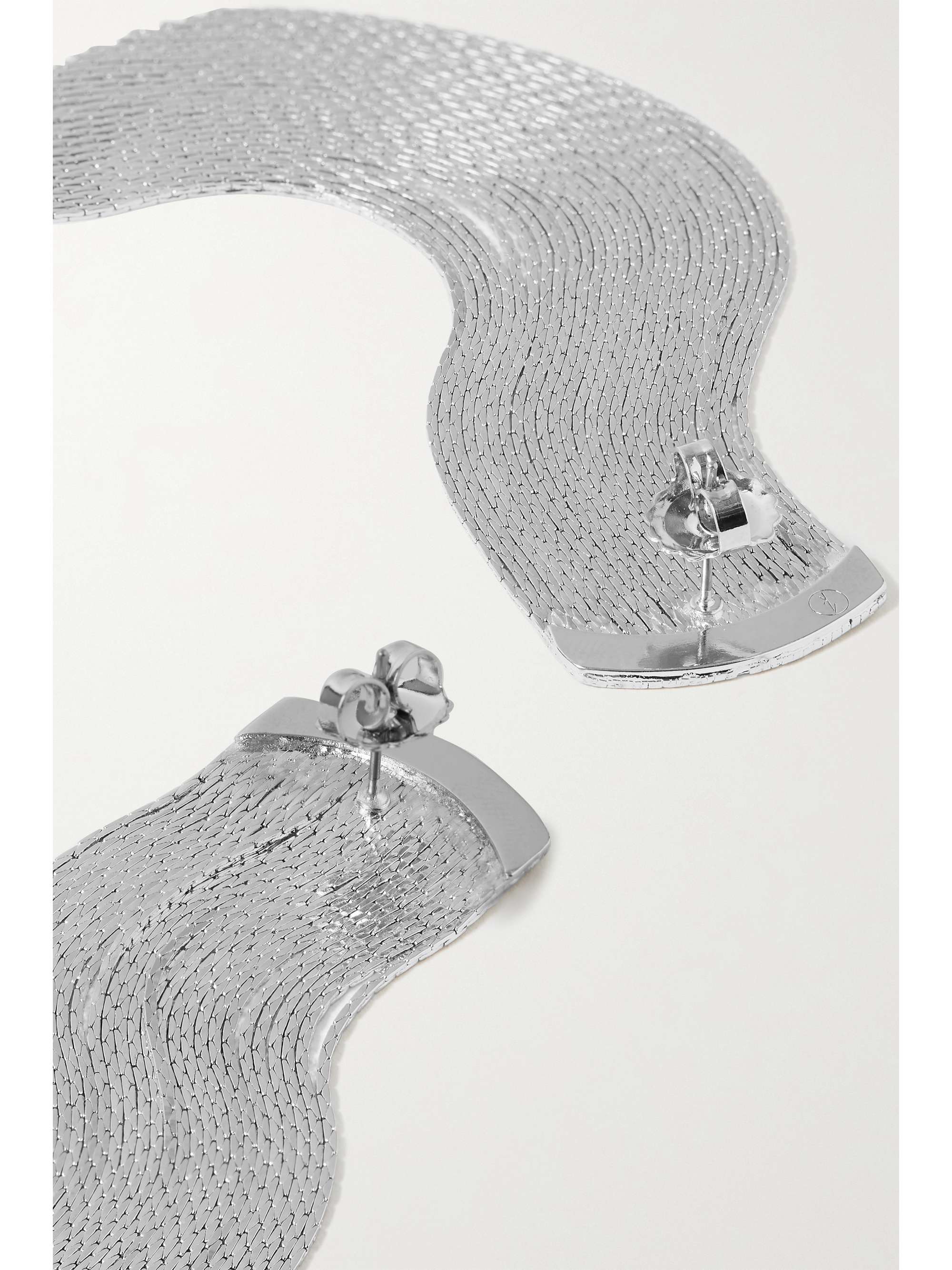 ANISSA KERMICHE Grand Fil d'Argent versilberte Ohrringe