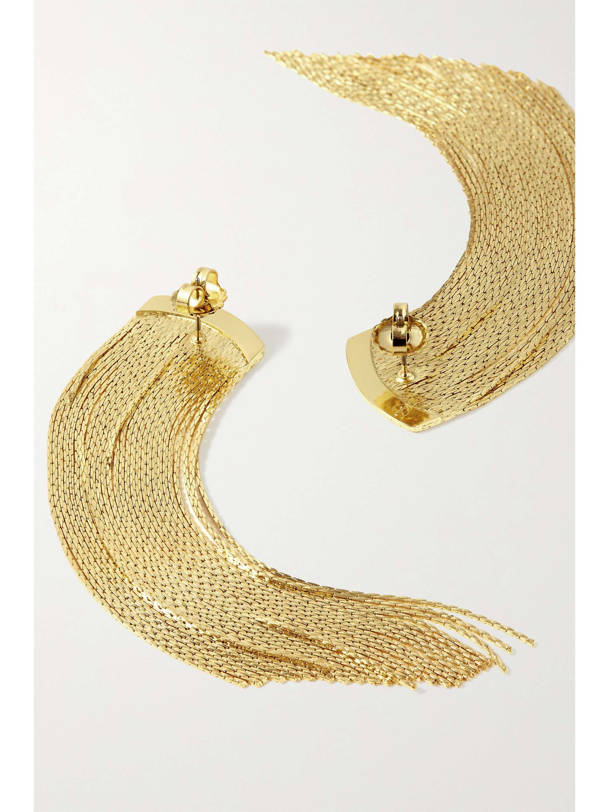ANISSA KERMICHE Grand Fil d'Or gold-plated earrings