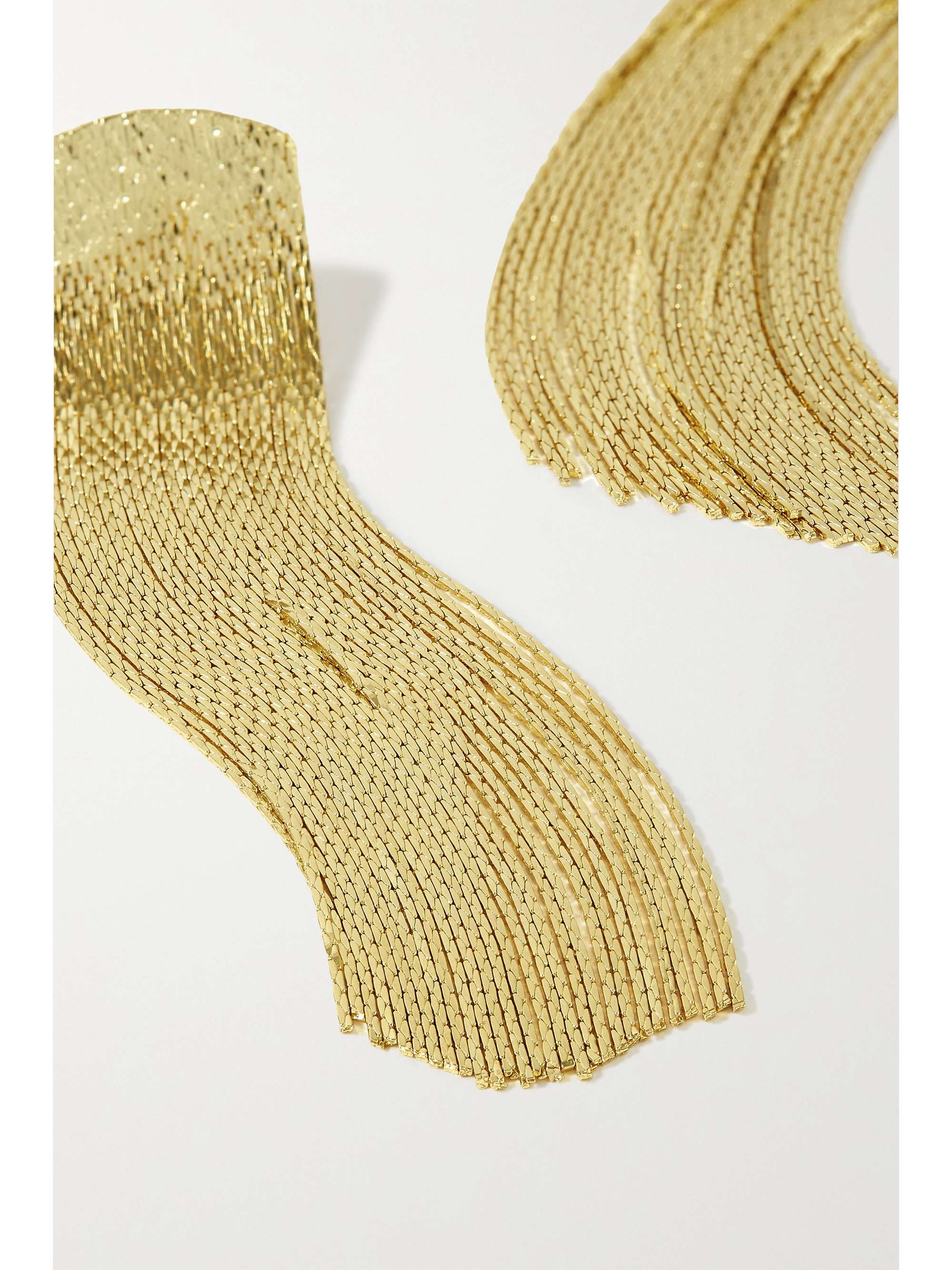 ANISSA KERMICHE Grand Fil d'Or gold-plated earrings