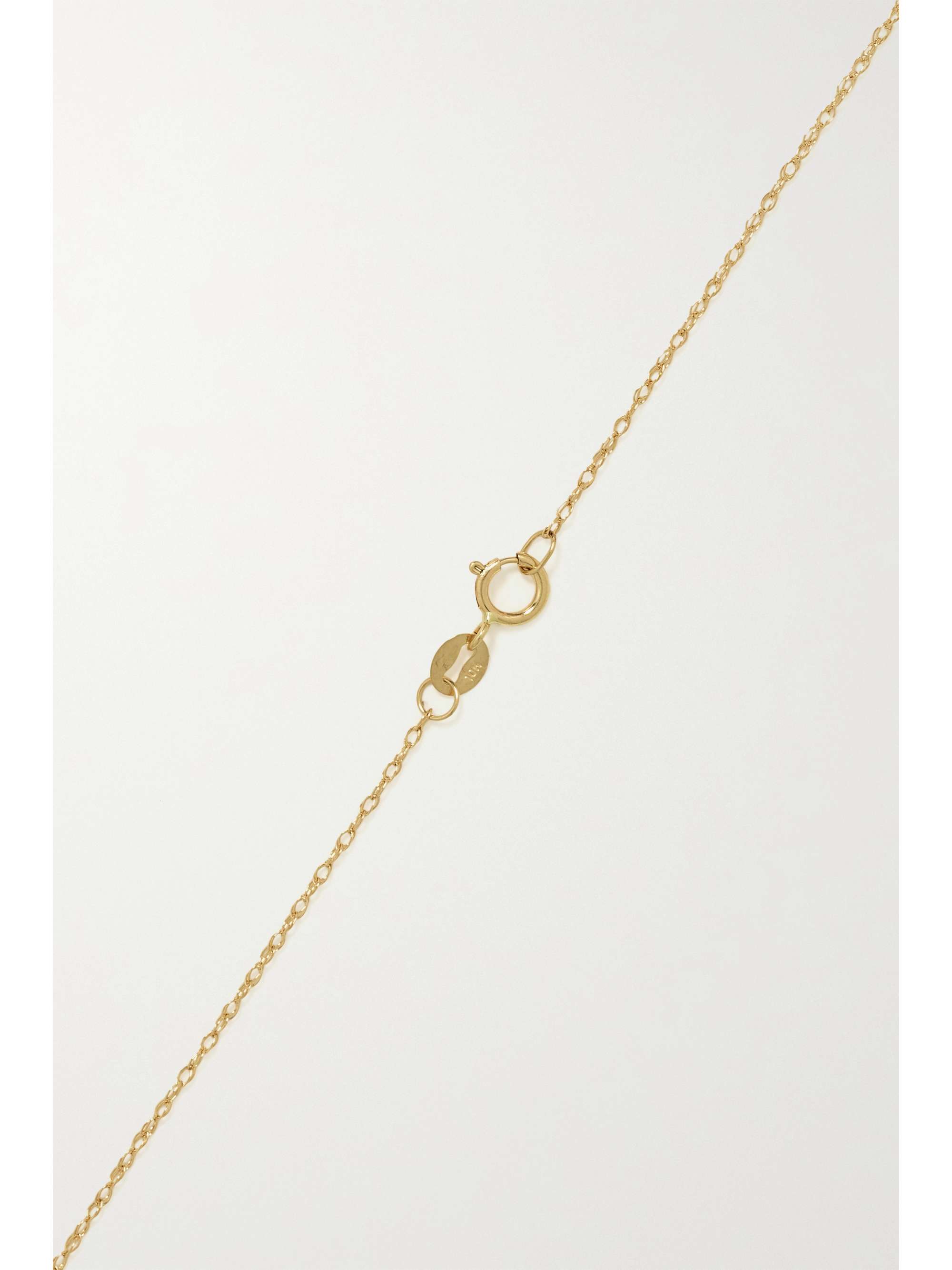 STONE AND STRAND Initial 10-karat gold pearl necklace
