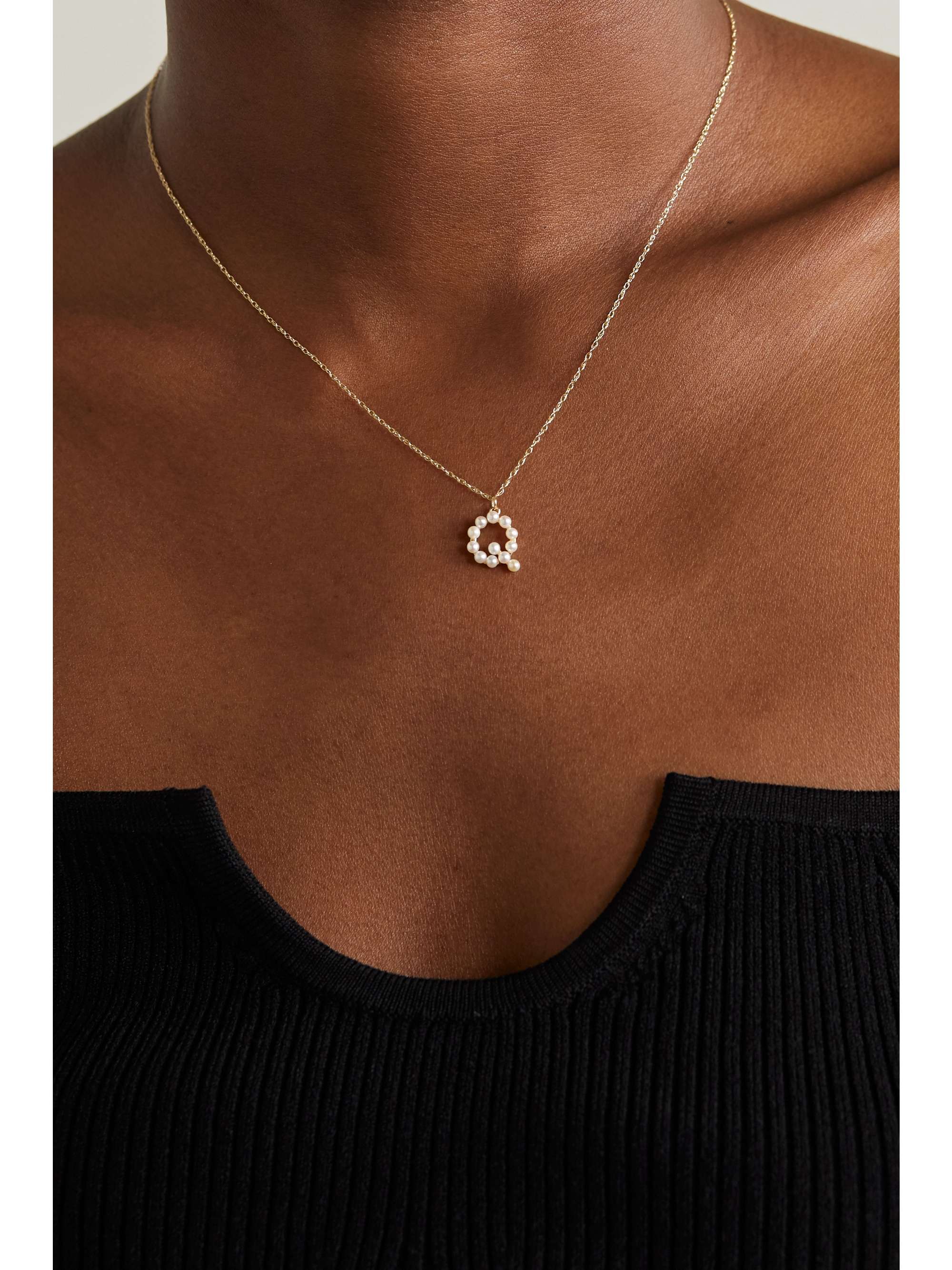 Pearly Initial Necklace