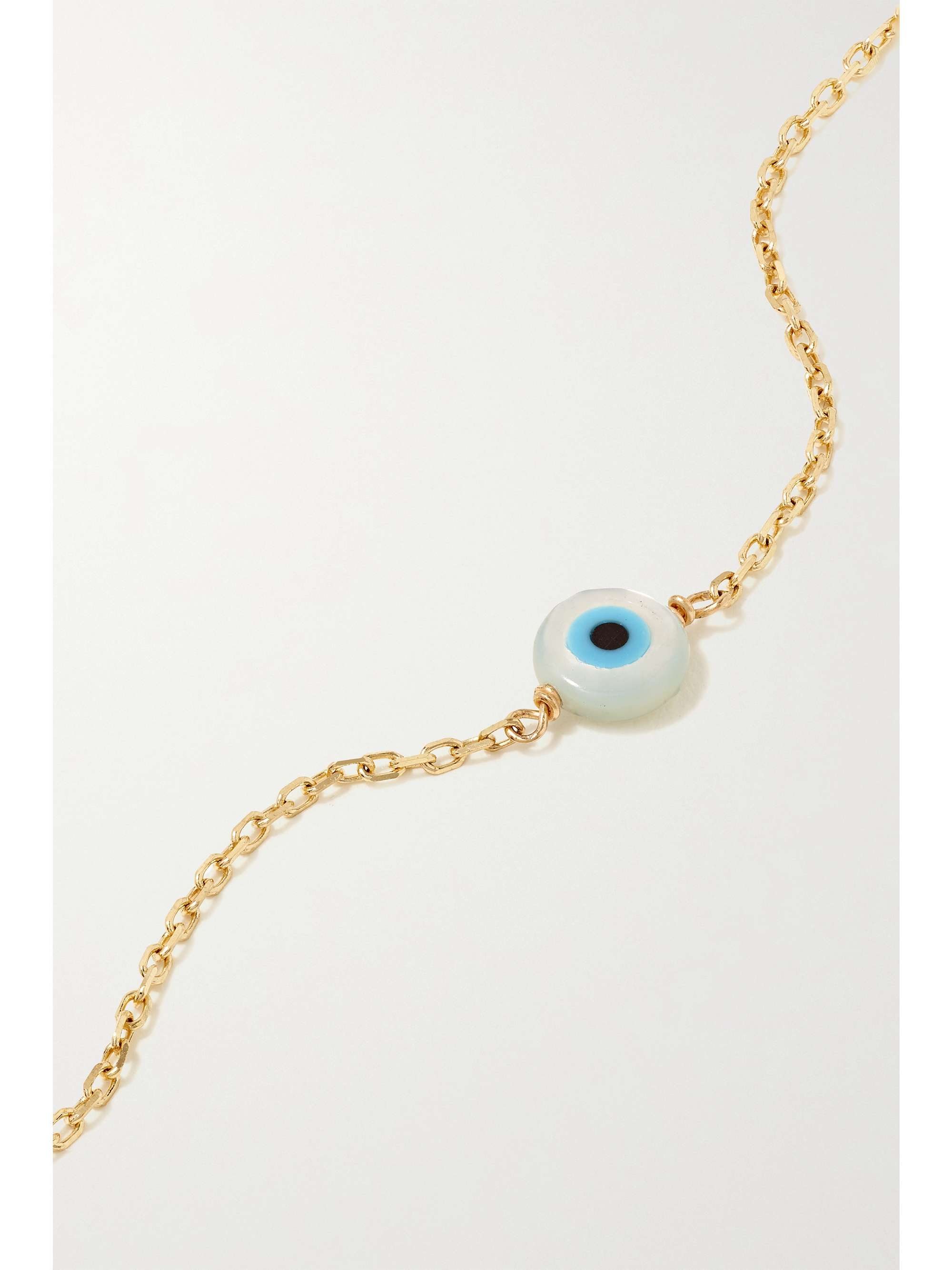 STONE AND STRAND Gold, mother-of-pearl and enamel bracelet