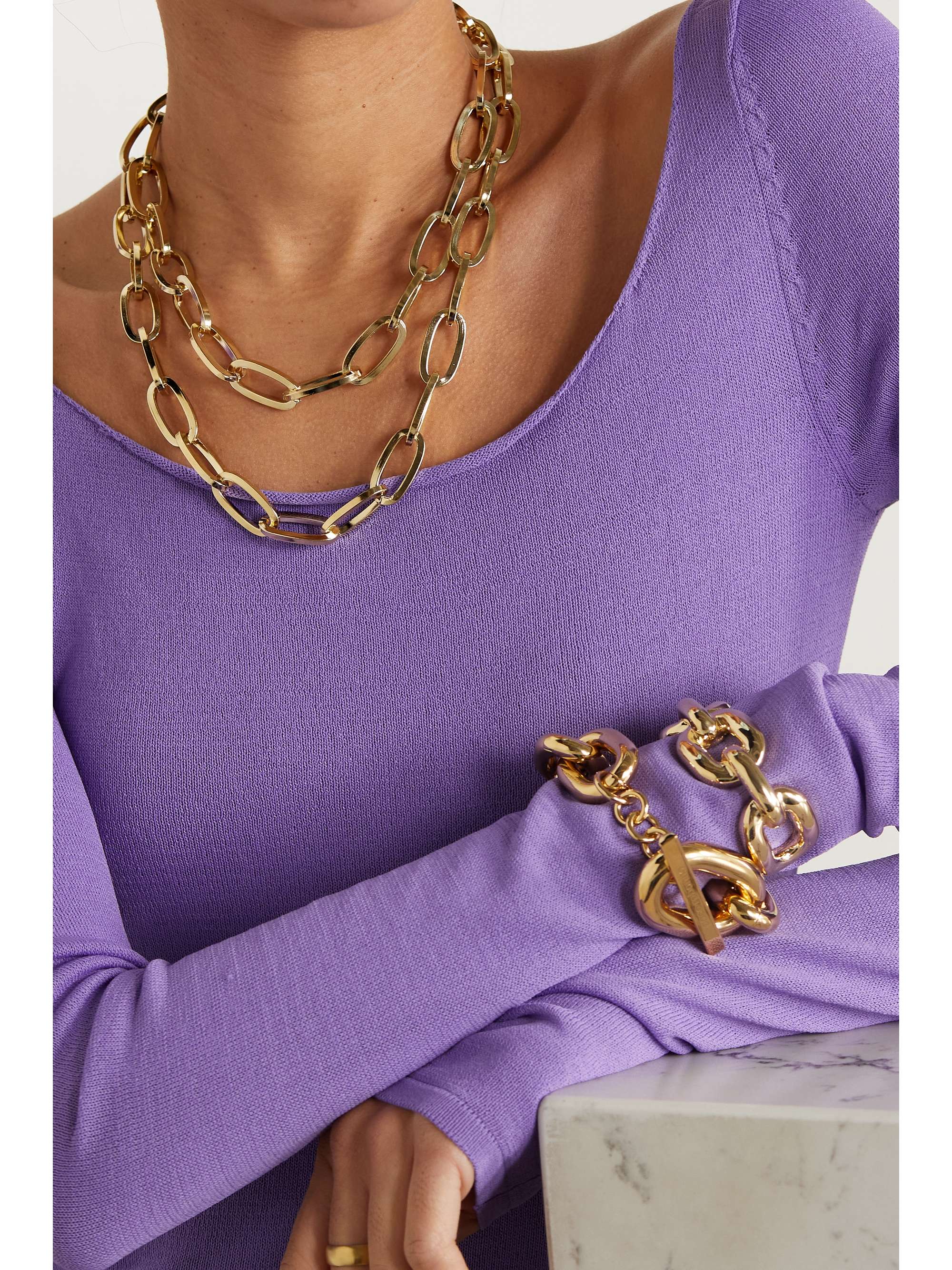 Gold Double Large Essential gold-plated 