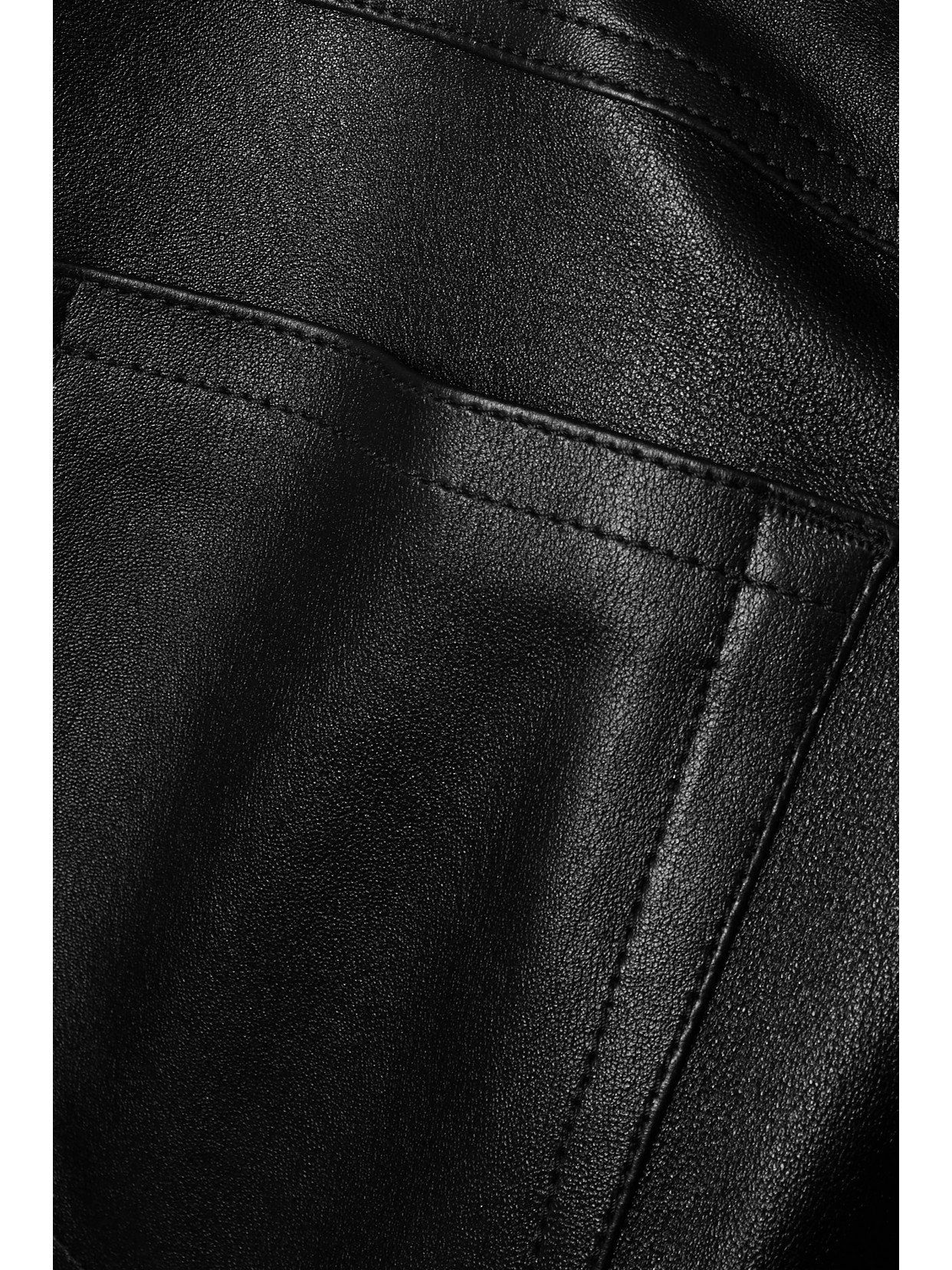 Joseph Teddy Leather Slim-leg Pants In Black