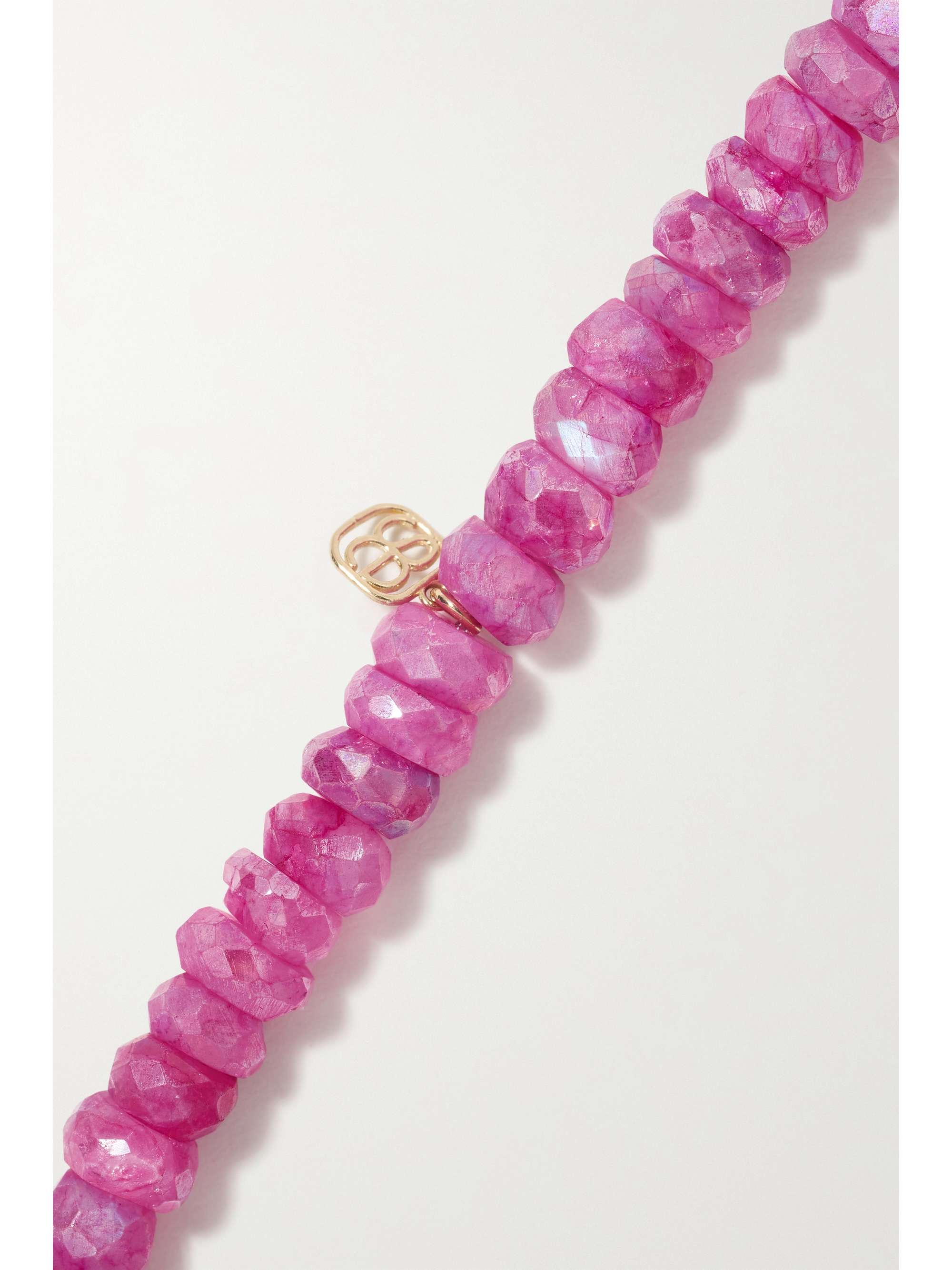 SYDNEY EVAN 14-karat gold, enamel, moonstone and sapphire bracelet