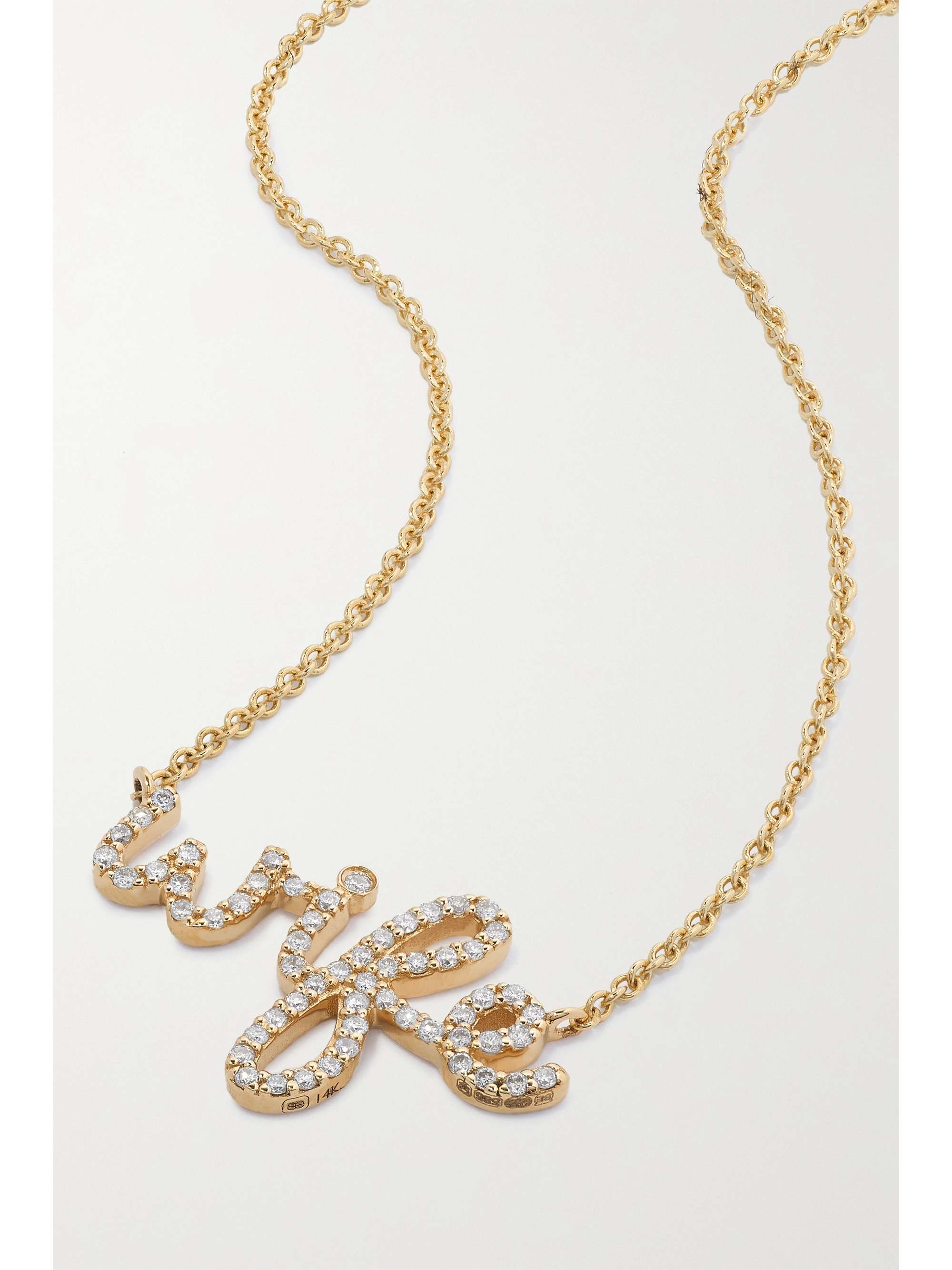SYDNEY EVAN Wife 14-karat gold diamond necklace