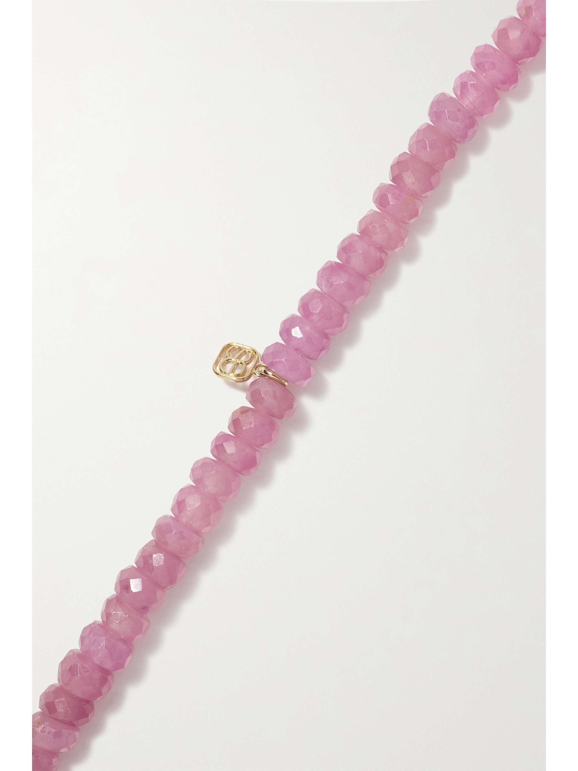 SYDNEY EVAN Armband mit Mondsteinen, Details aus 14 Karat Gold, Emaille und Saphiren