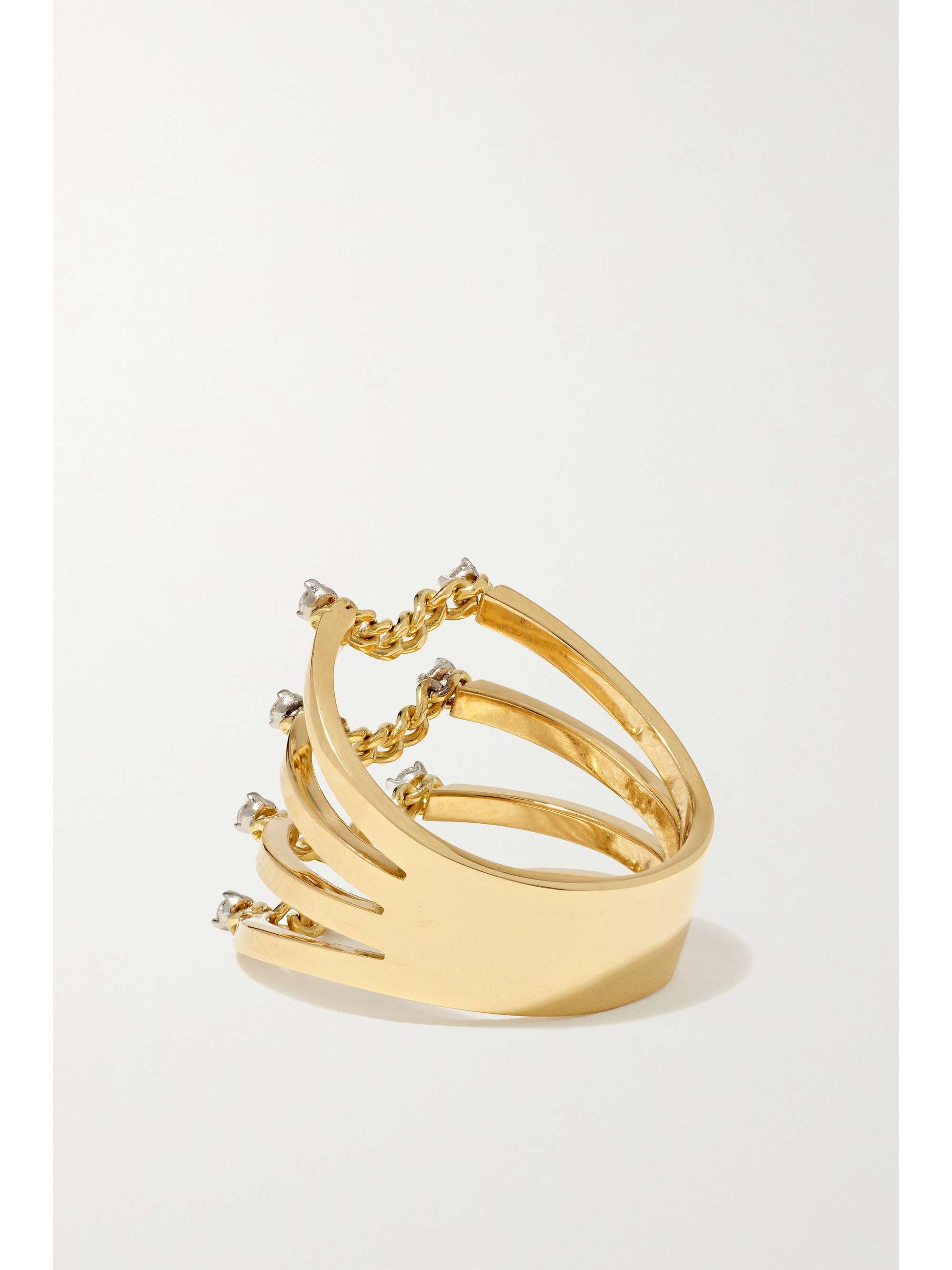 DELFINA DELETTREZ 18-karat gold diamond ring