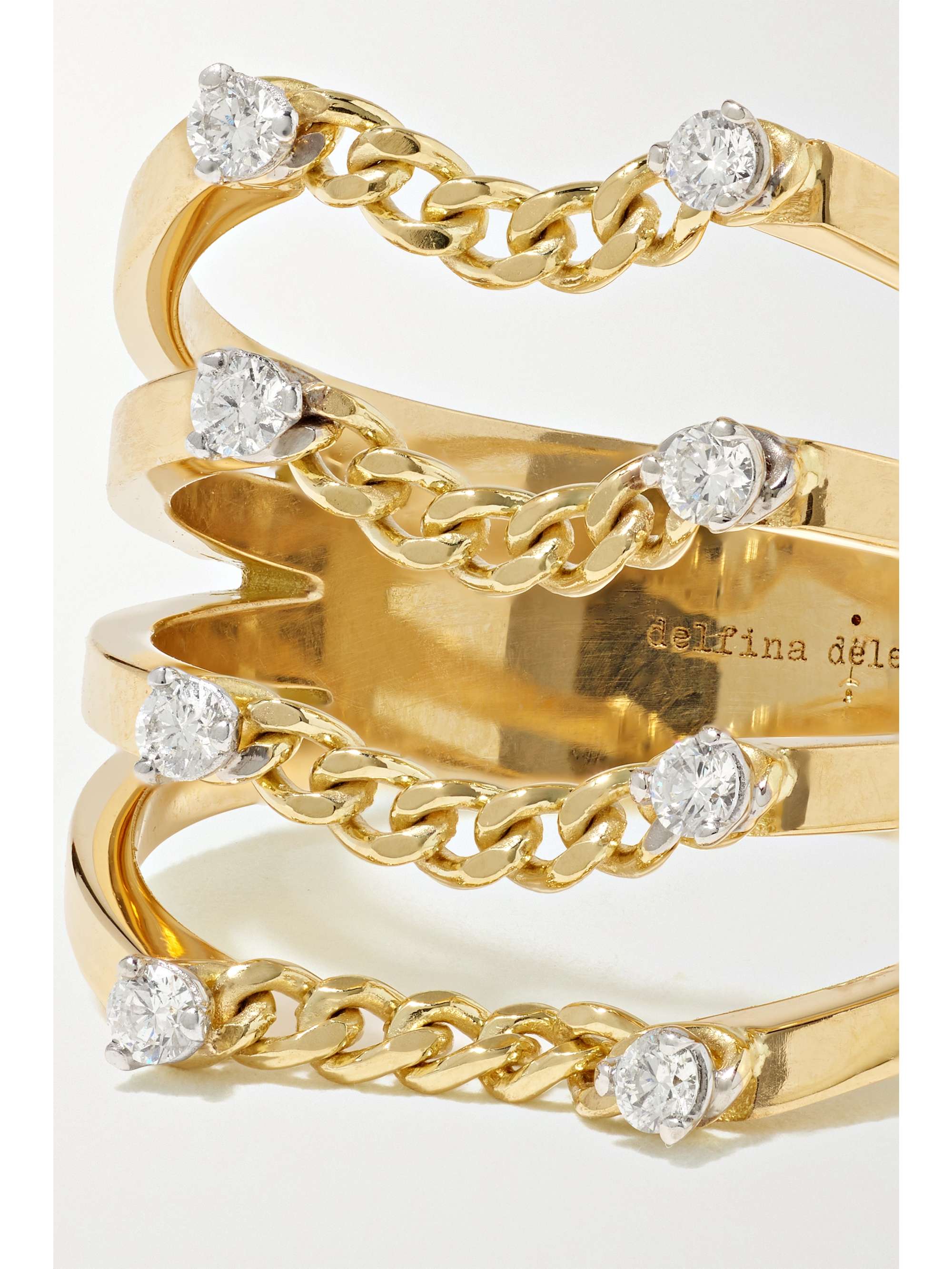 DELFINA DELETTREZ 18-karat gold diamond ring