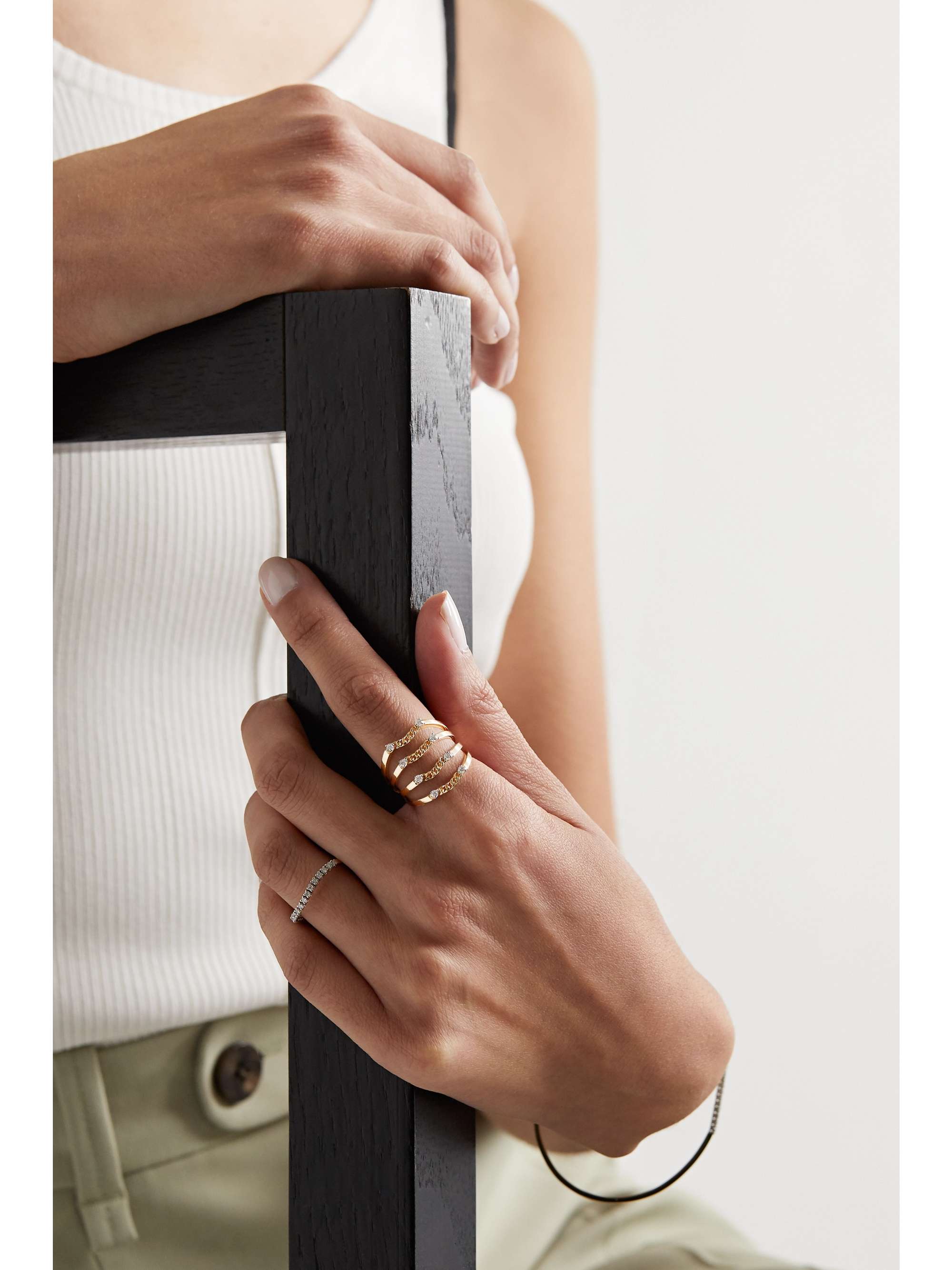DELFINA DELETTREZ 18-karat gold diamond ring