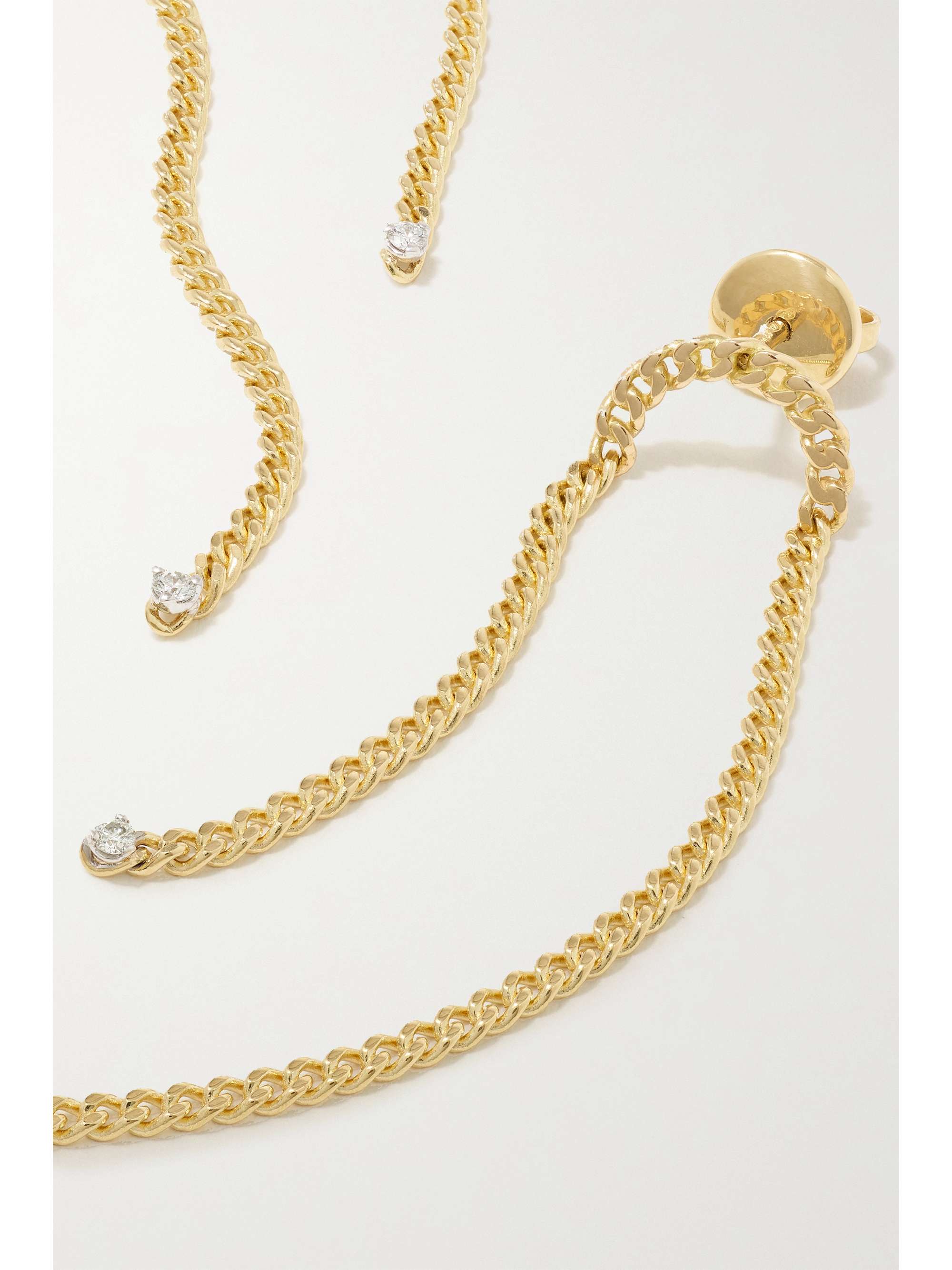 DELFINA DELETTREZ 18-karat gold diamond earrings