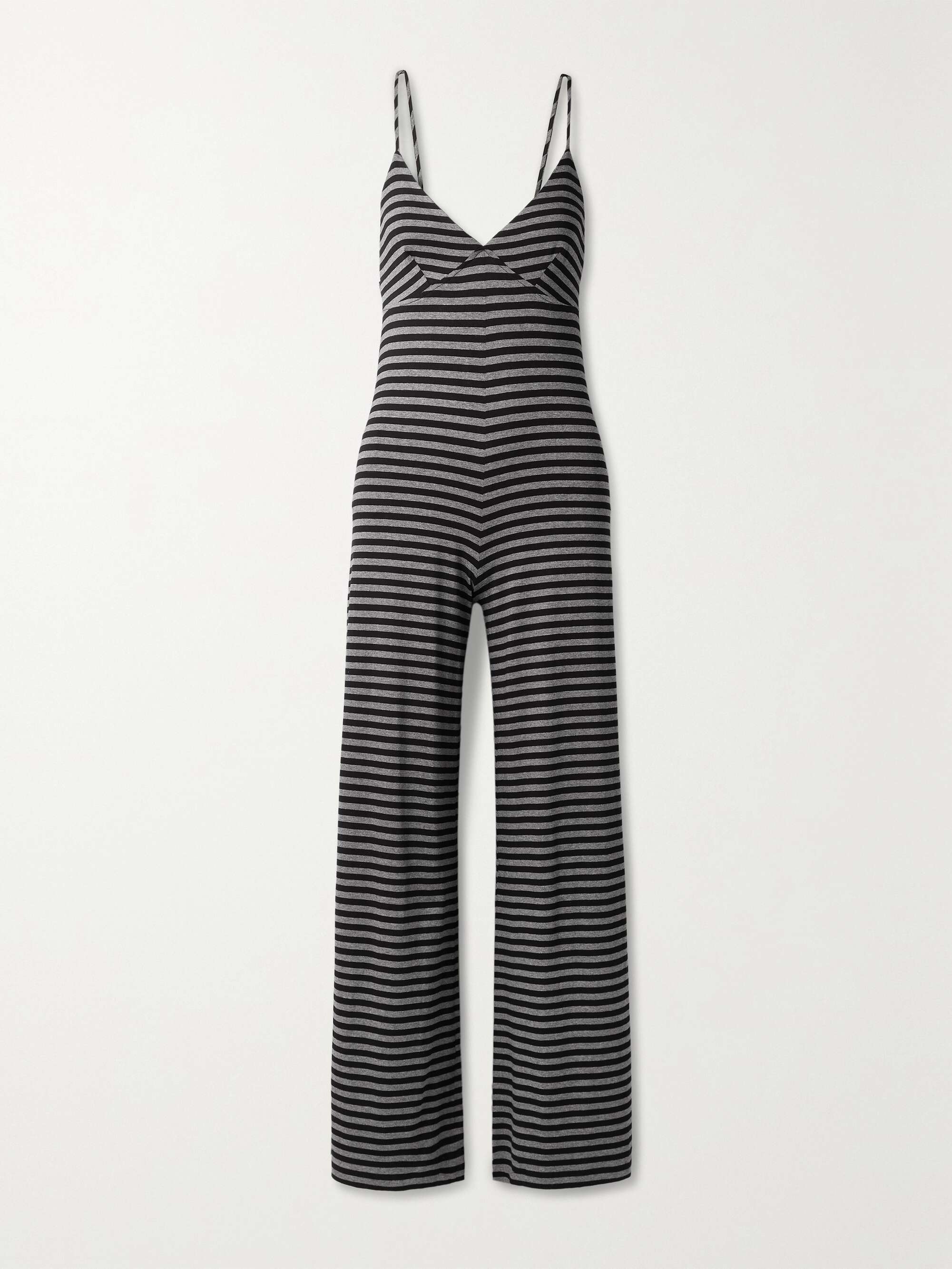 Striped shop jersey jumpsuit
