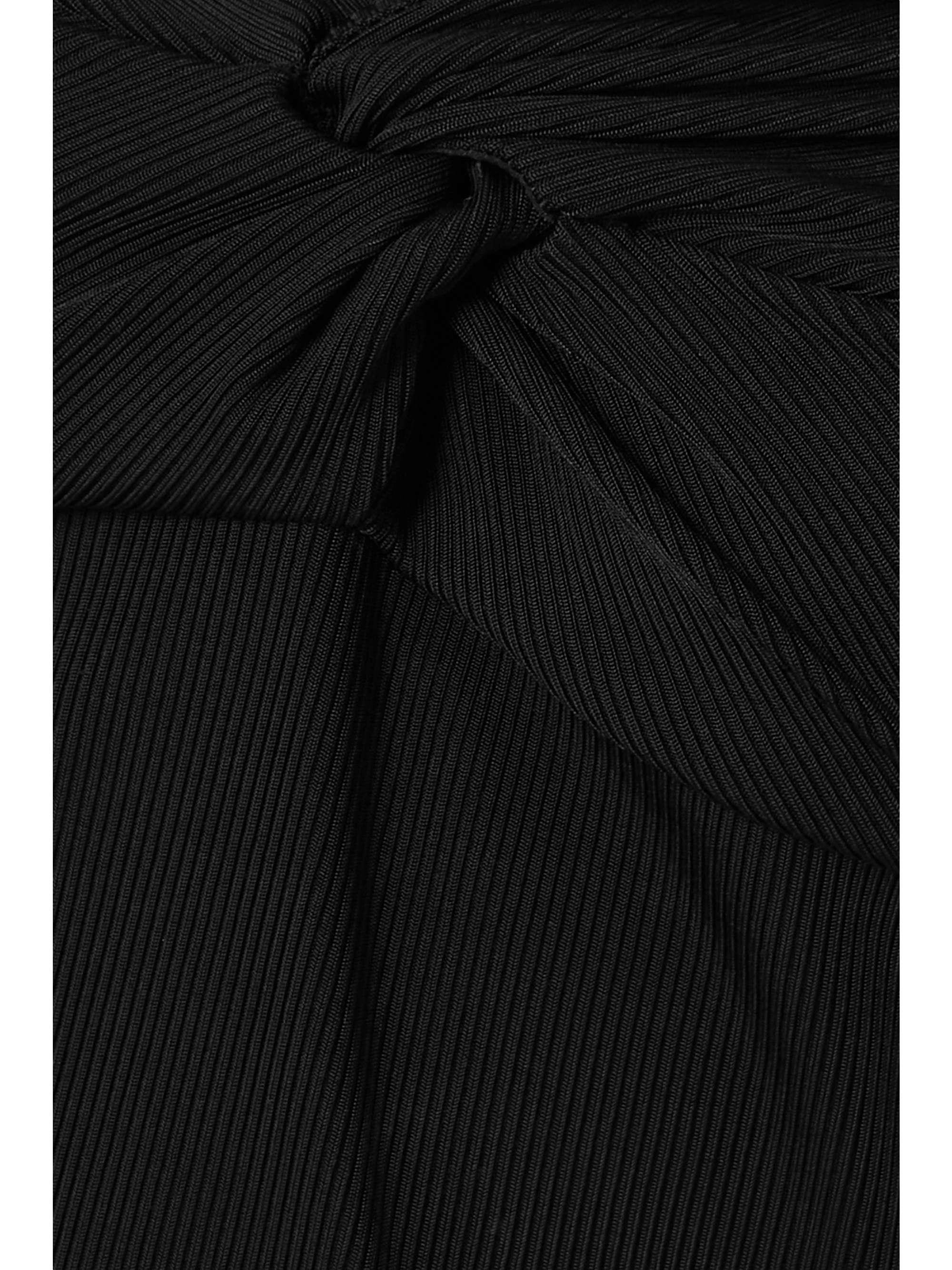 GOLDSIGN Strapless twist-front ribbed stretch-jersey top