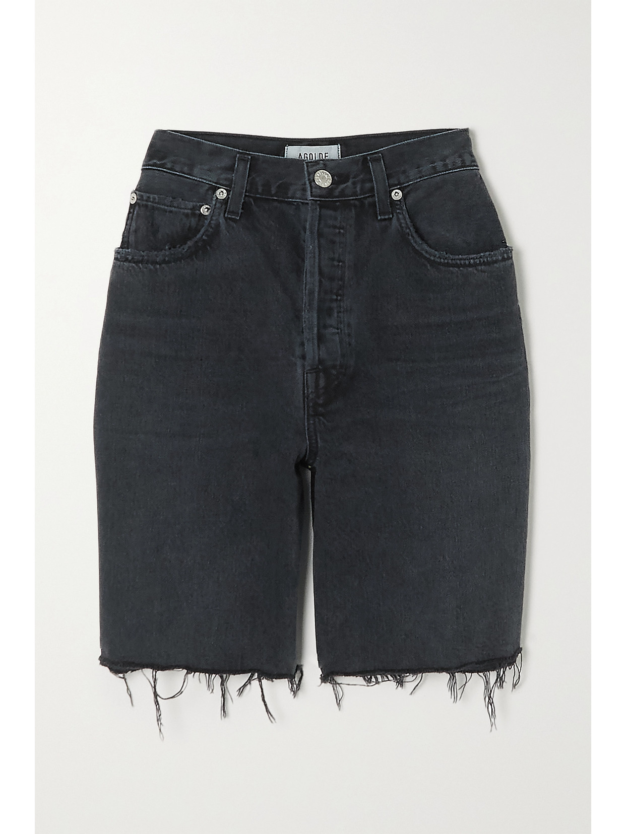 AGOLDE '90S PINCH DISTRESSED DENIM SHORTS