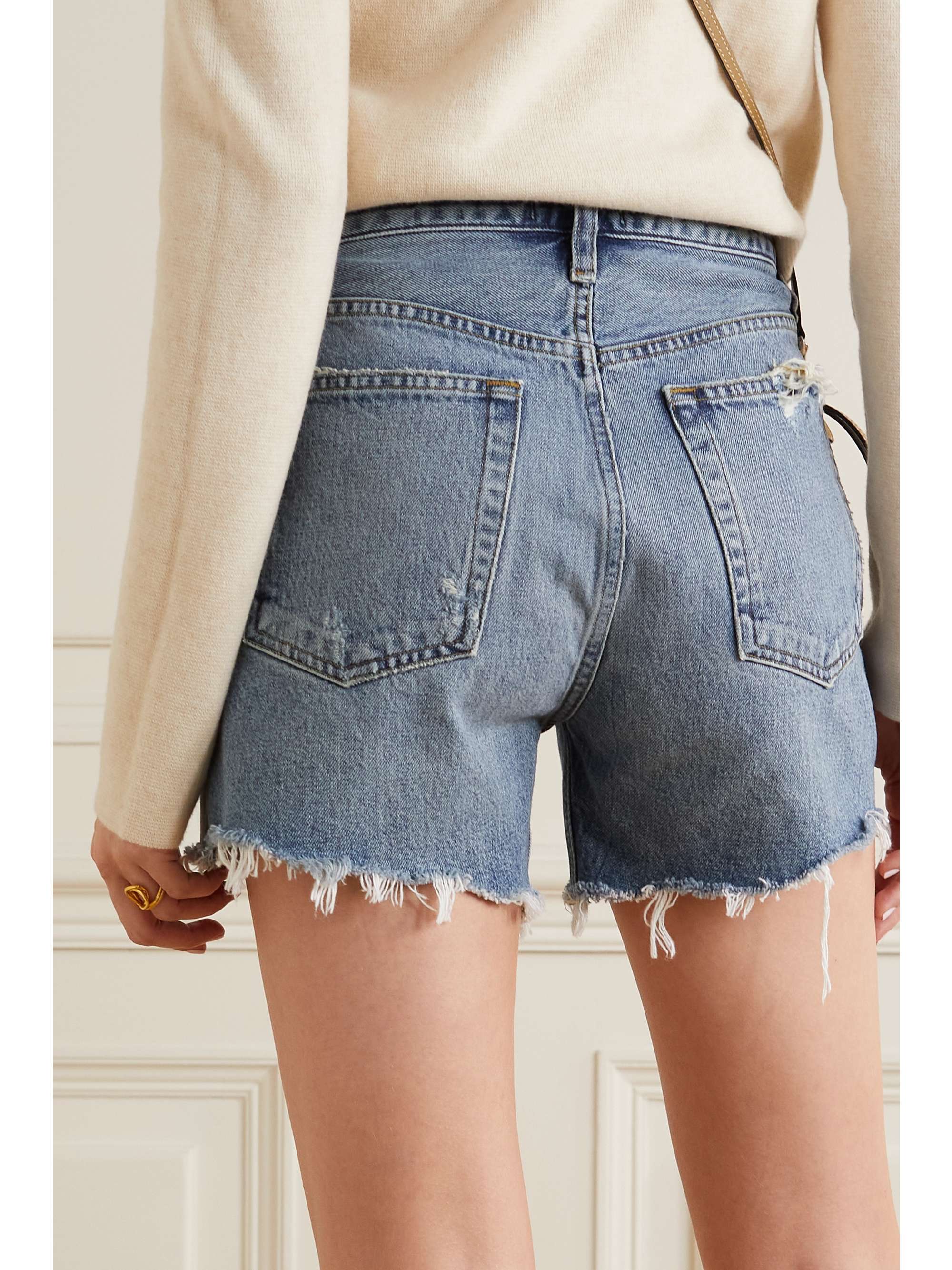 Mid denim Riley distressed organic 