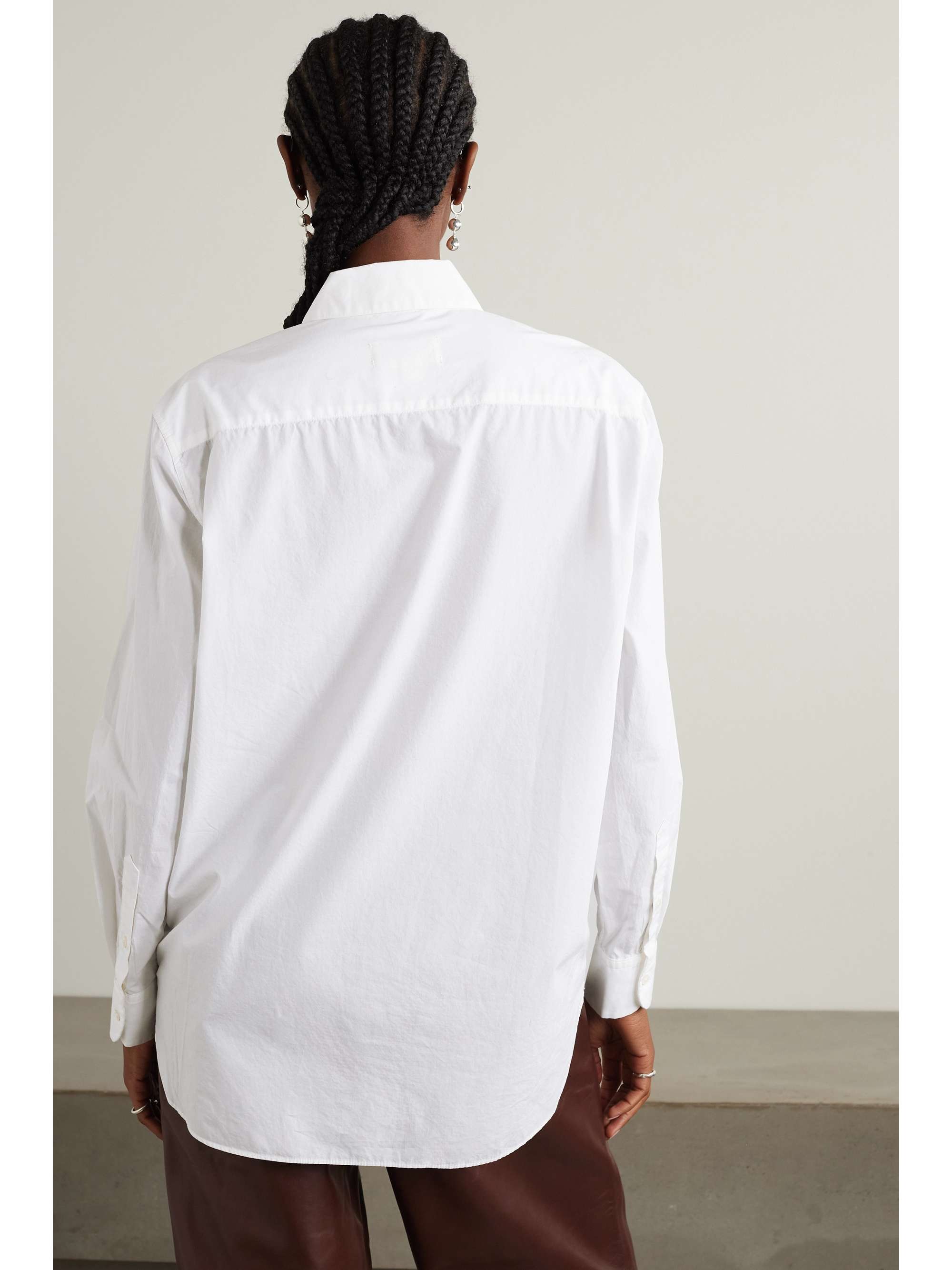 NILI LOTAN Kristen cotton-poplin shirt