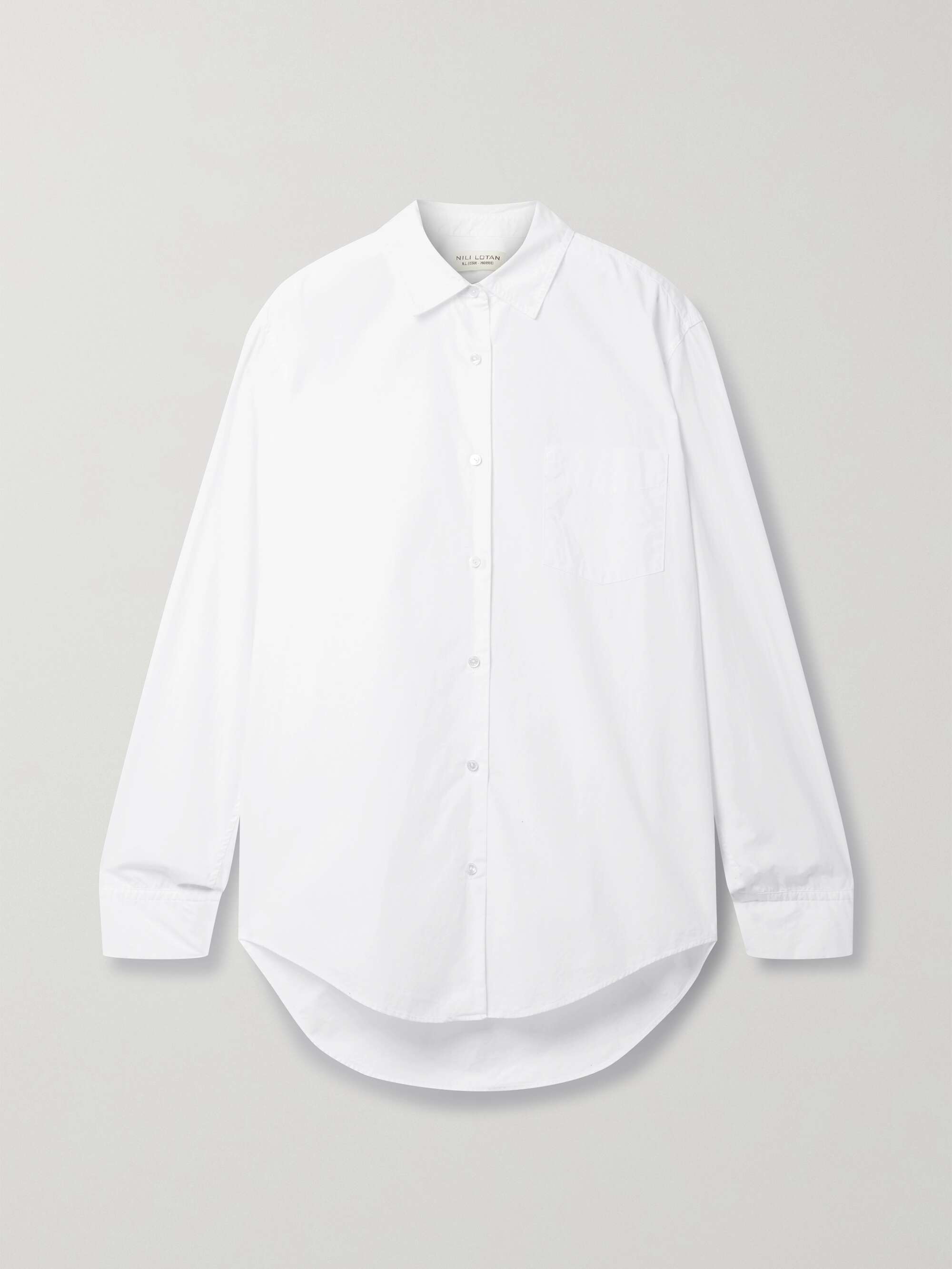 white poplin top