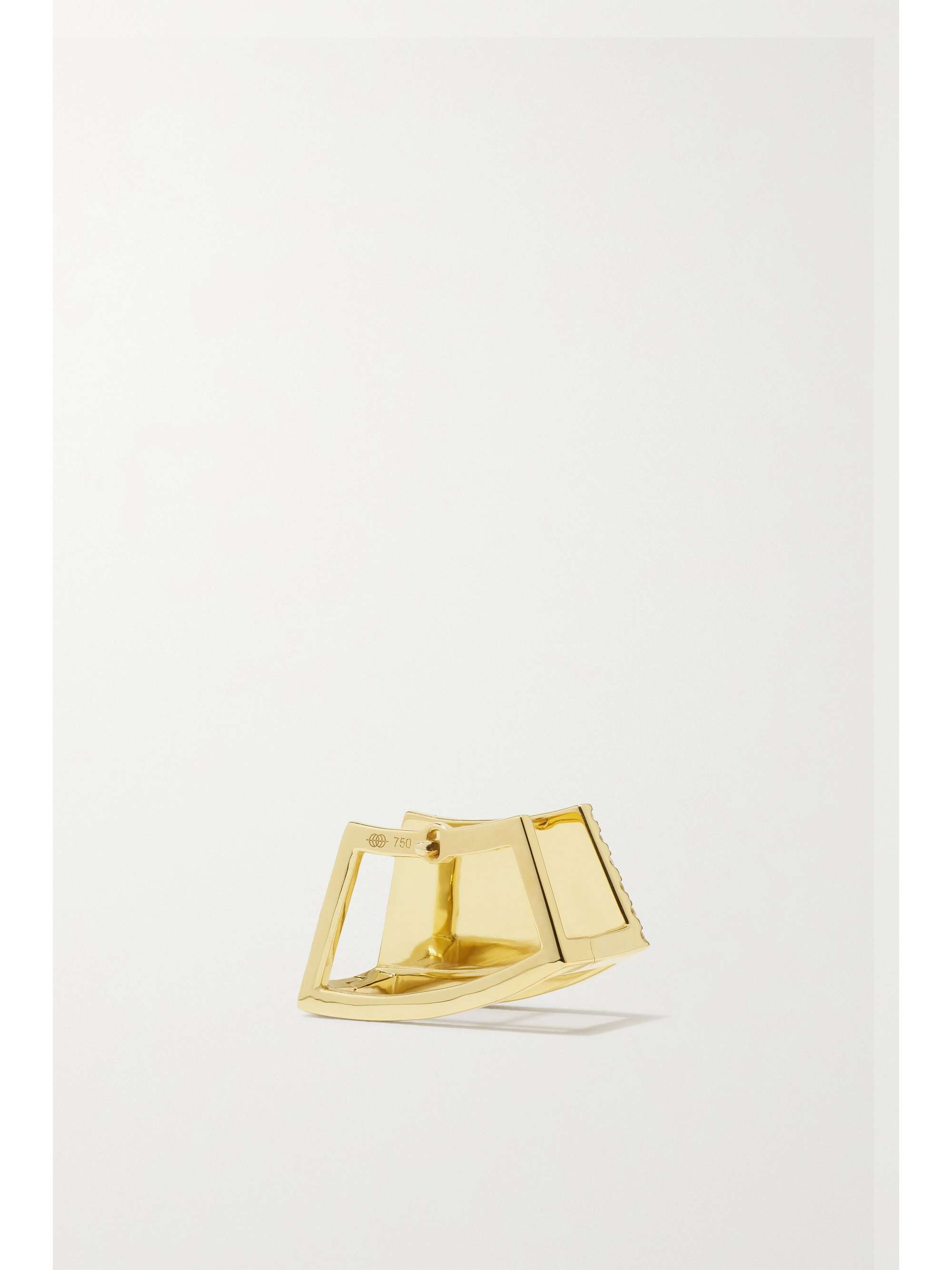 STATE PROPERTY Tabei 18-karat gold, enamel and diamond earrings