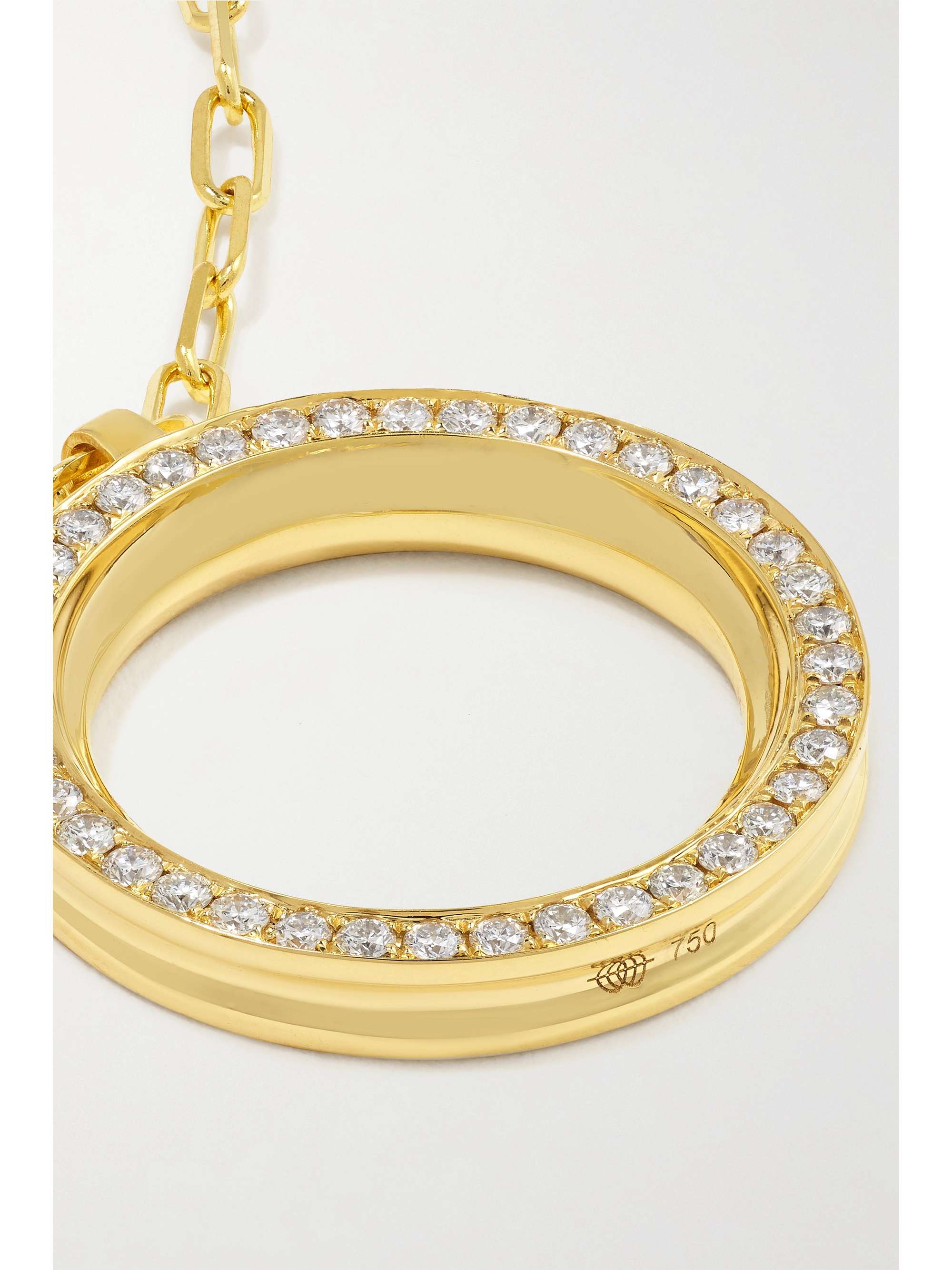 STATE PROPERTY George 18-karat gold, diamond and onyx necklace
