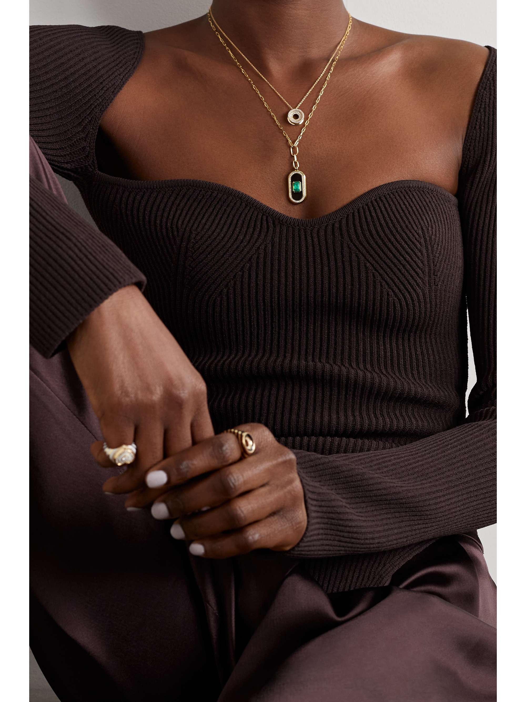 STATE PROPERTY Drew 18-karat gold diamond necklace