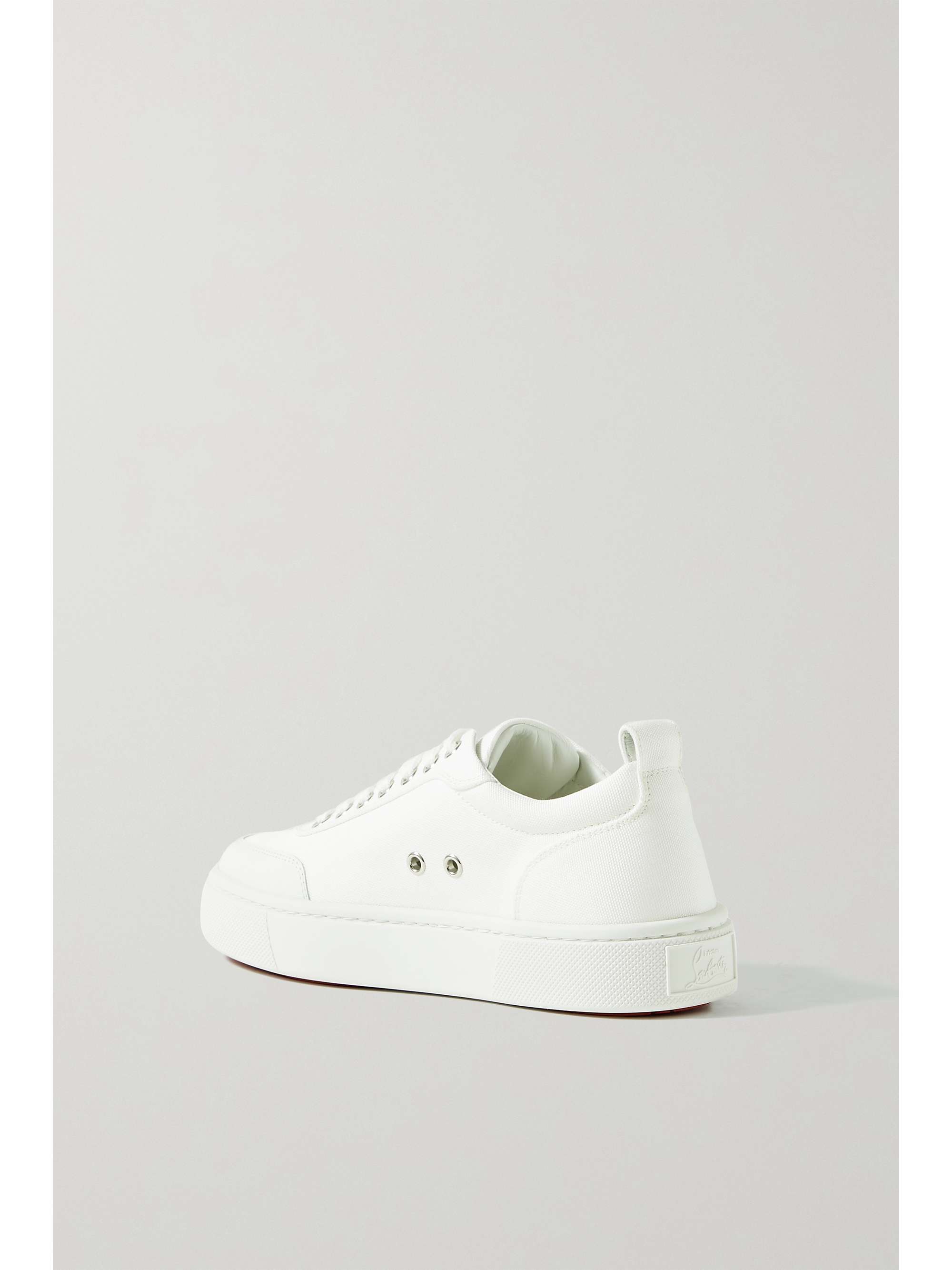 CHRISTIAN LOUBOUTIN Simplerui logo-detailed leather-trimmed canvas sneakers