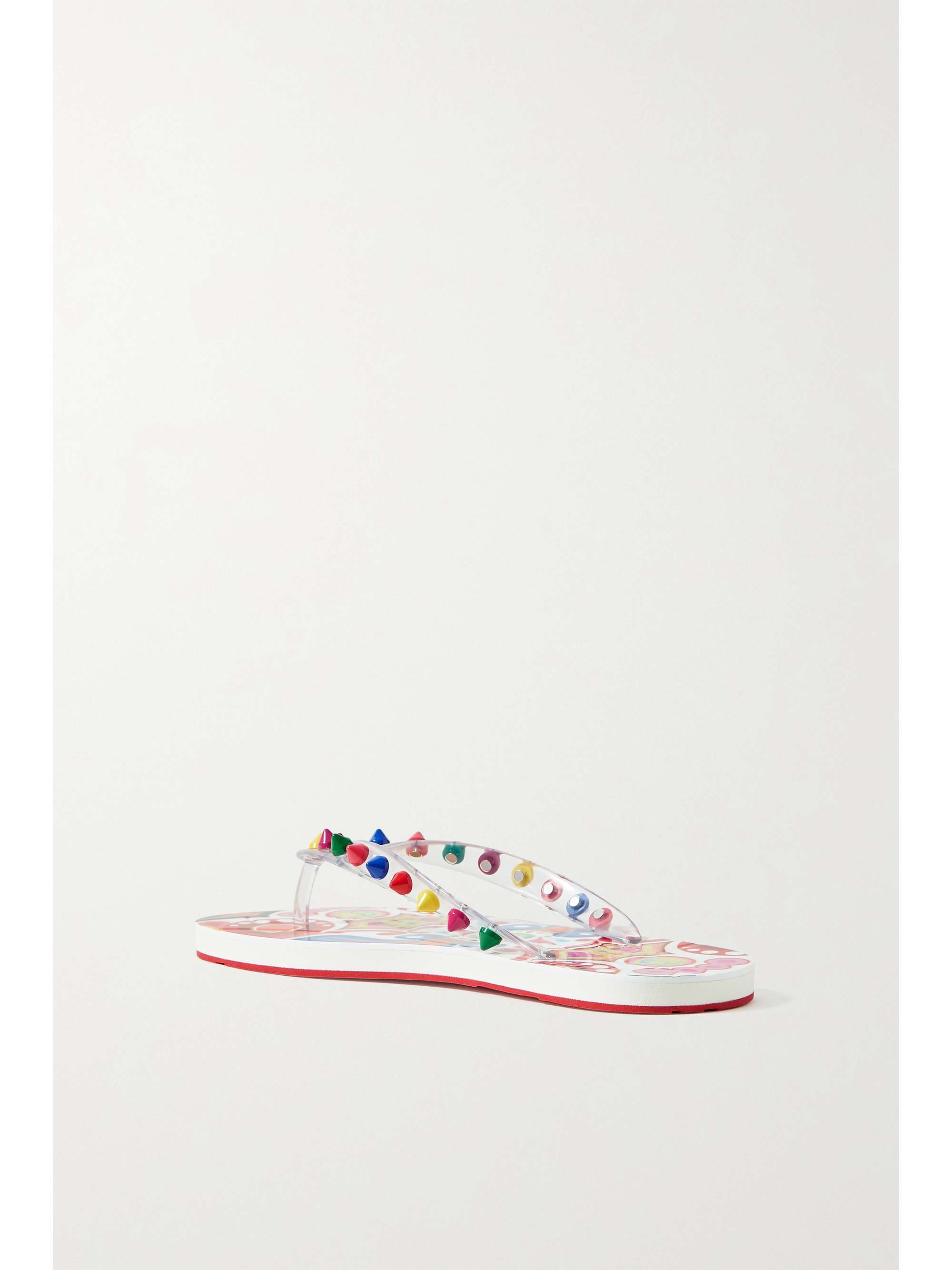 CHRISTIAN LOUBOUTIN Loubi Flip Donna spiked rubber flip flops