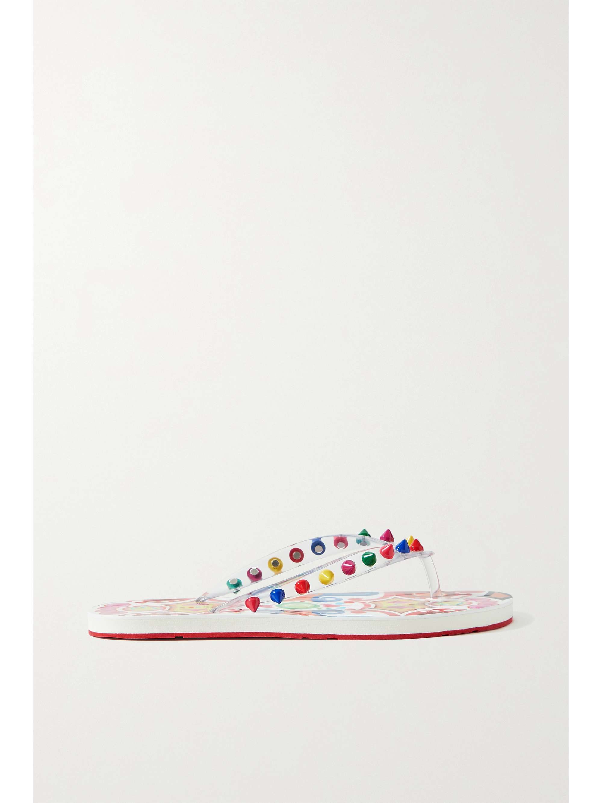 CHRISTIAN LOUBOUTIN Loubi Flip Donna spiked rubber flip flops