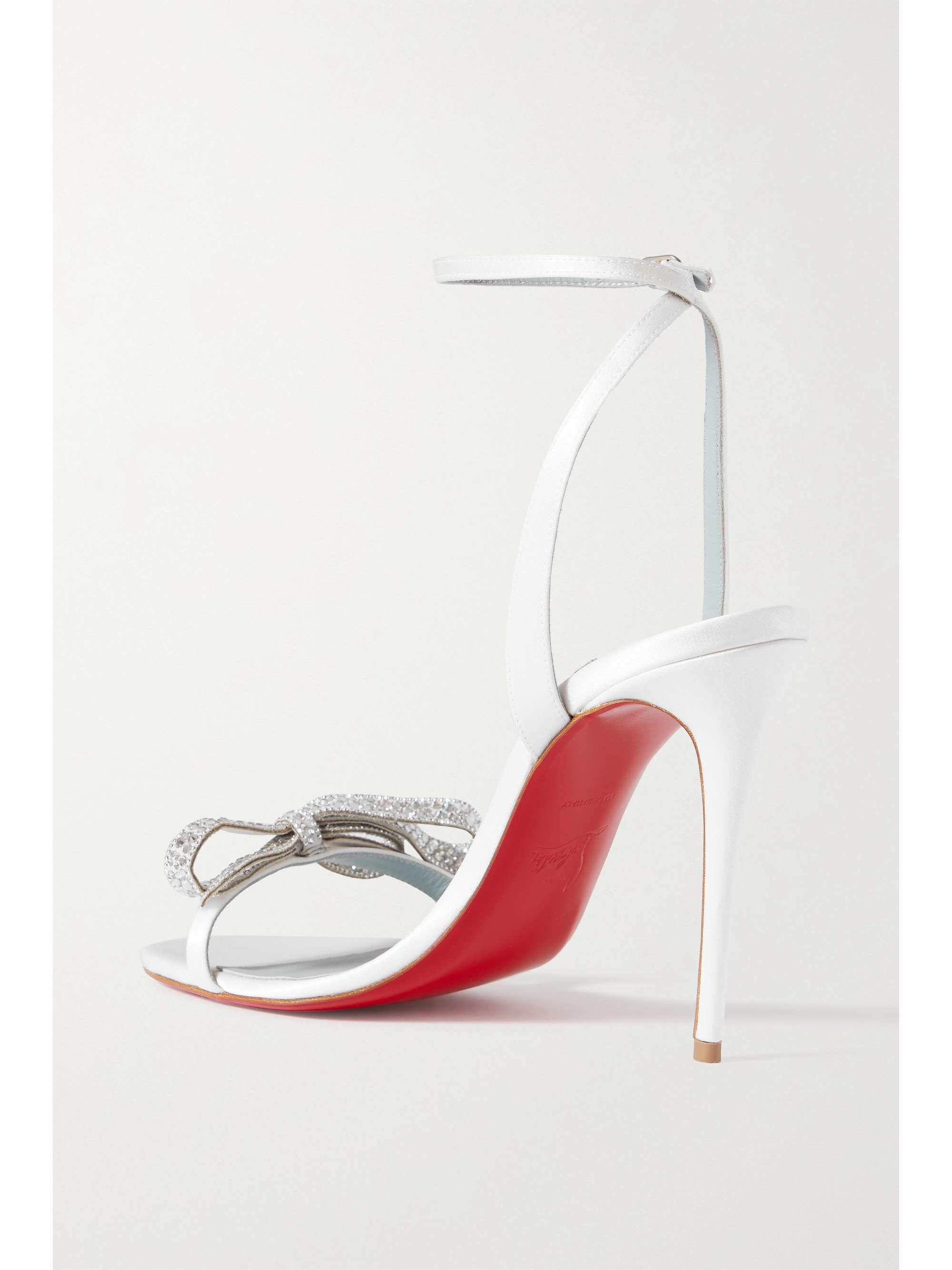 CHRISTIAN LOUBOUTIN Jewel Queen 100 crystal-embellished satin sandals