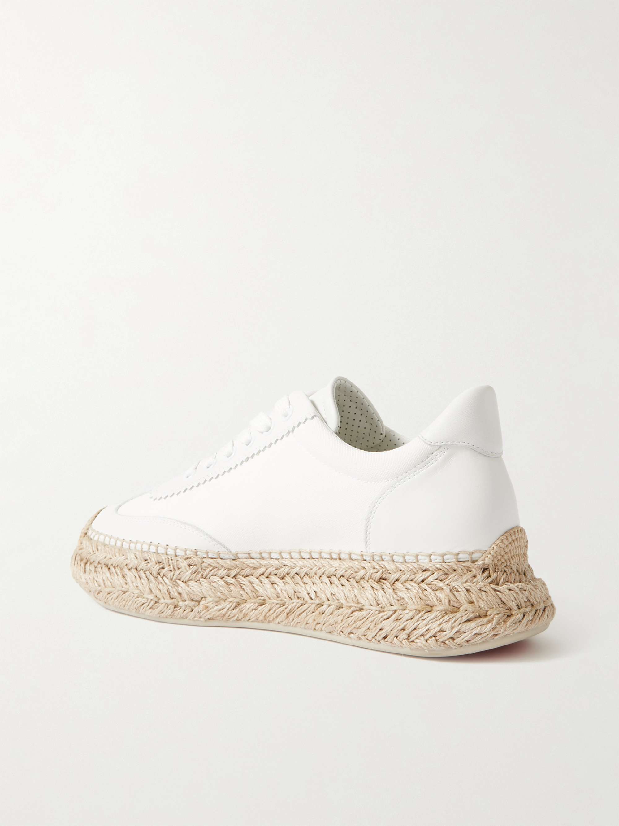 CHRISTIAN LOUBOUTIN Espasneak leather espadrille platform sneakers