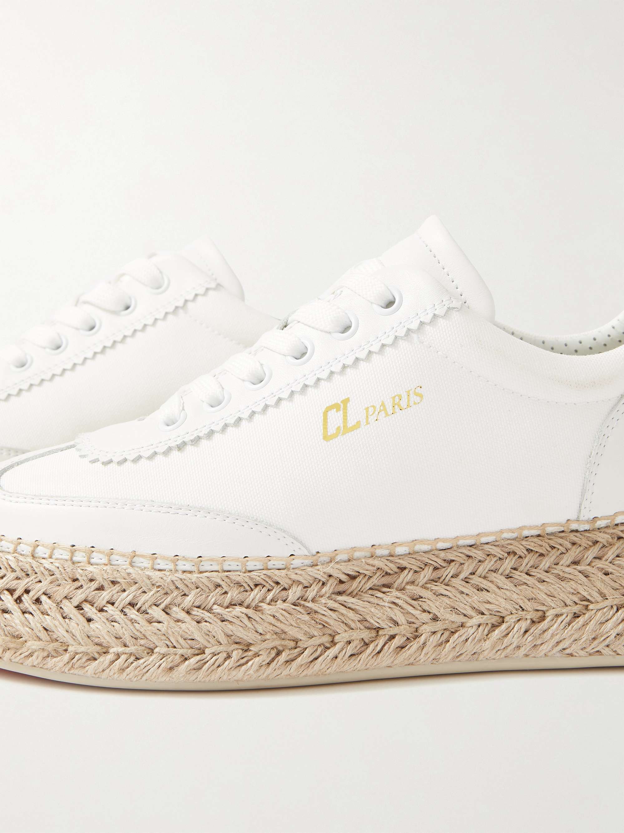 CHRISTIAN LOUBOUTIN Espasneak leather espadrille platform sneakers